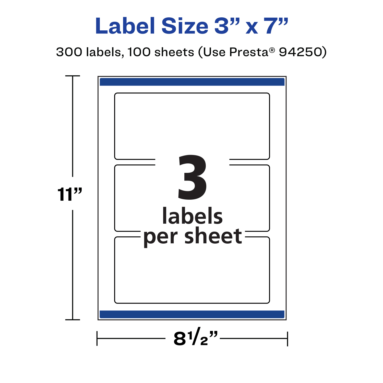 Avery Permanent Labels With Sure Feed, 94250-WMP100, Rectangle, 3in x 7in, White, Pack Of 300 - Image 6