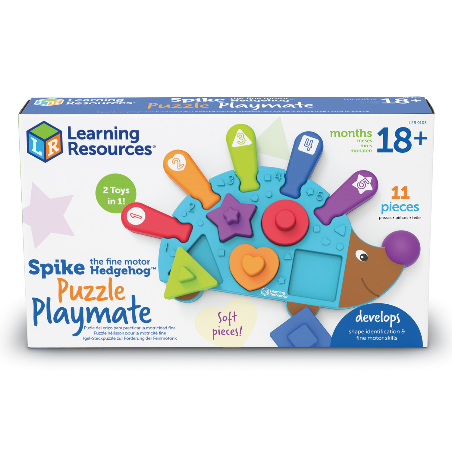 Learning Resources Spike The Fine Motor Hedgehog Puzzle Playmate - Image 3