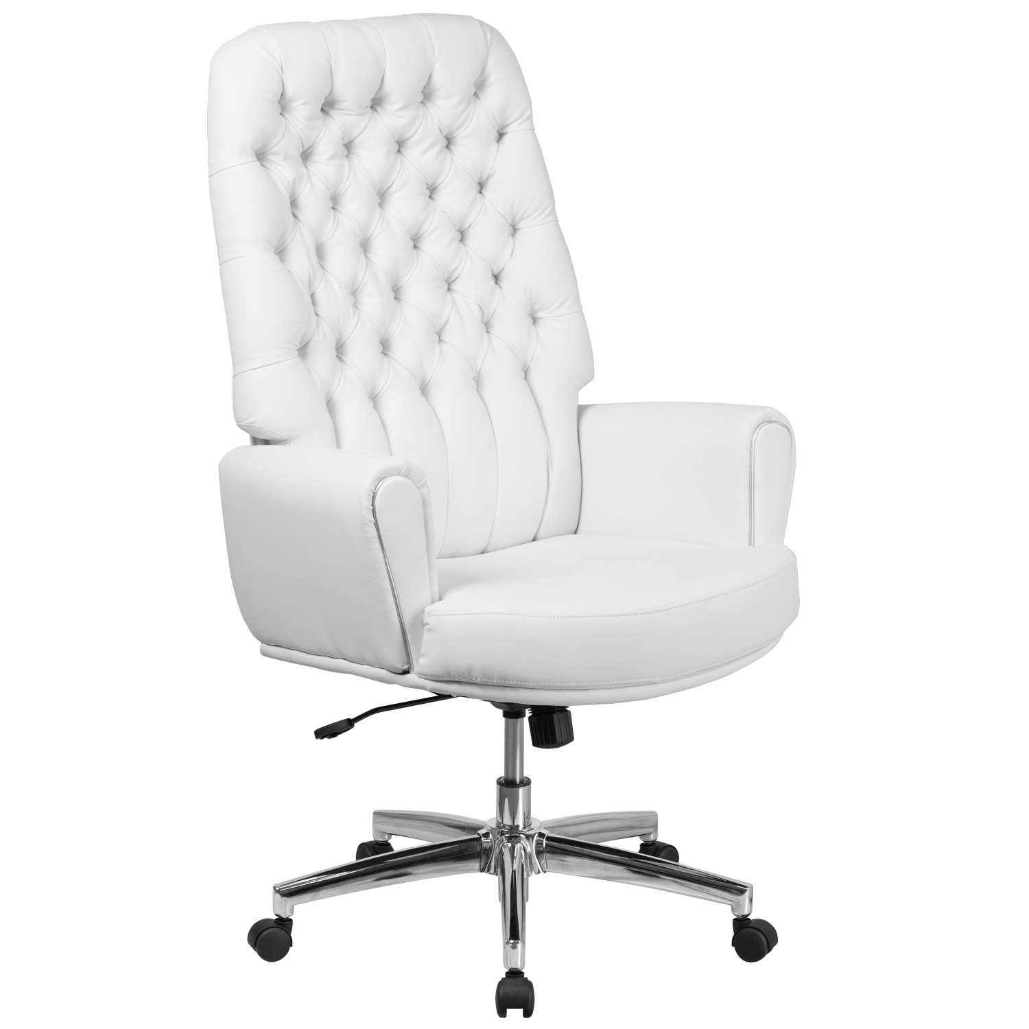 Flash Furniture Traditional Tufted LeatherSoft HighBack Executive Office Chair White PopularChairscom Flash Furniture Traditional Tufted LeatherSoft High Back Executive Office Chair White PopularChairscom
