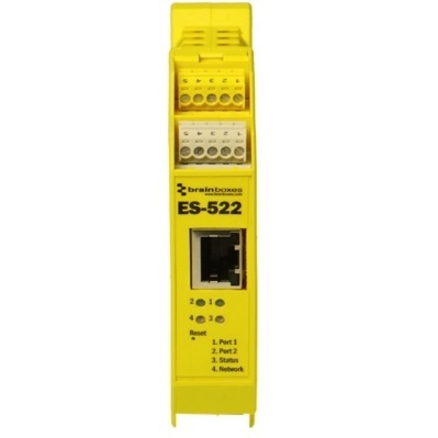 Brainboxes Industrial Ethernet to Serial 2xRS232/422/485 - DIN Rail Mountable - TAA Compliant - Image 3