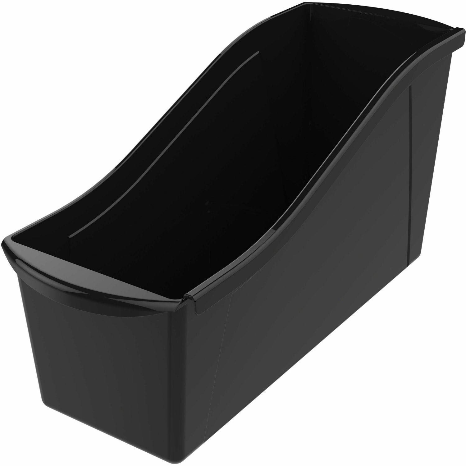 Storex Book Bin Set, Medium Size, Black, Carton Of 6 - Image 3