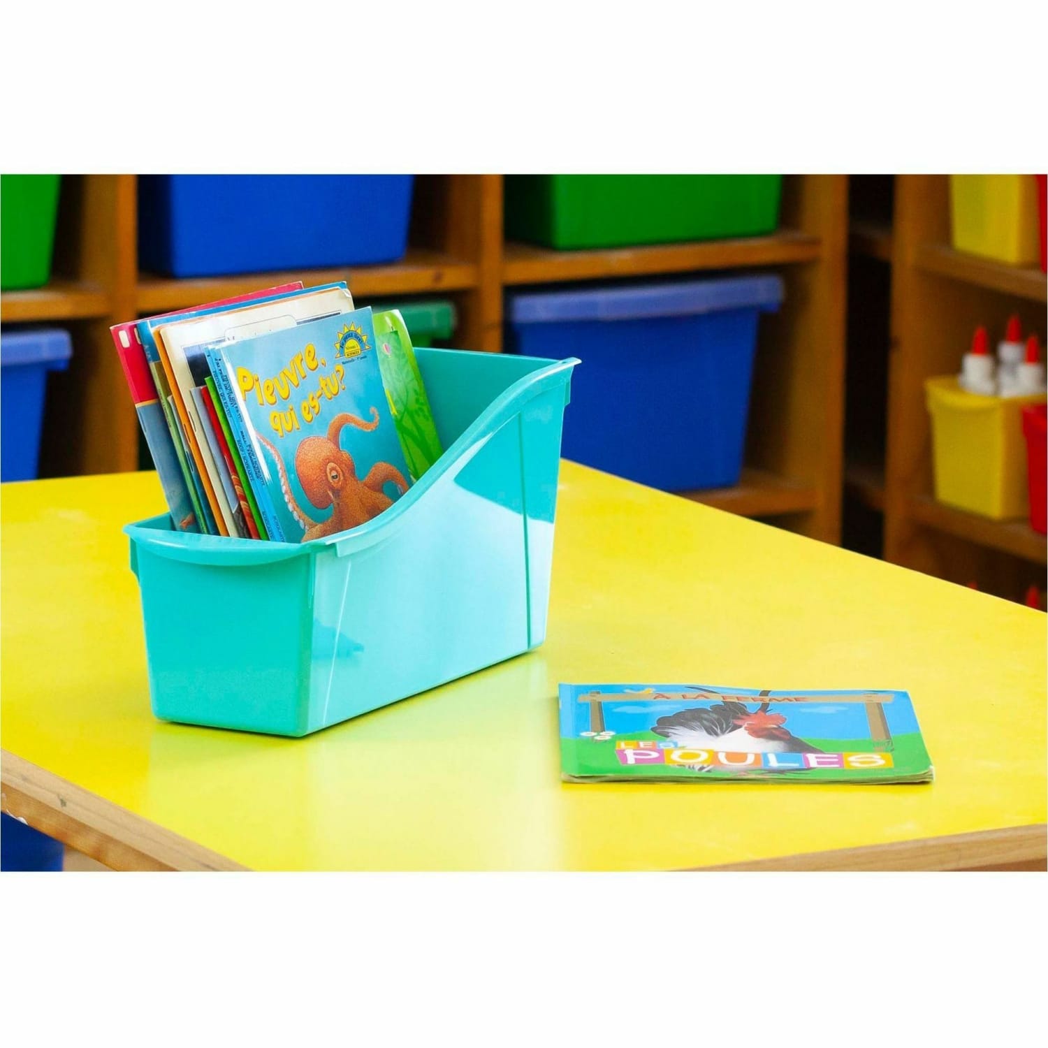 Storex Book Bin Set, Medium Size, Black, Carton Of 6 - Image 4