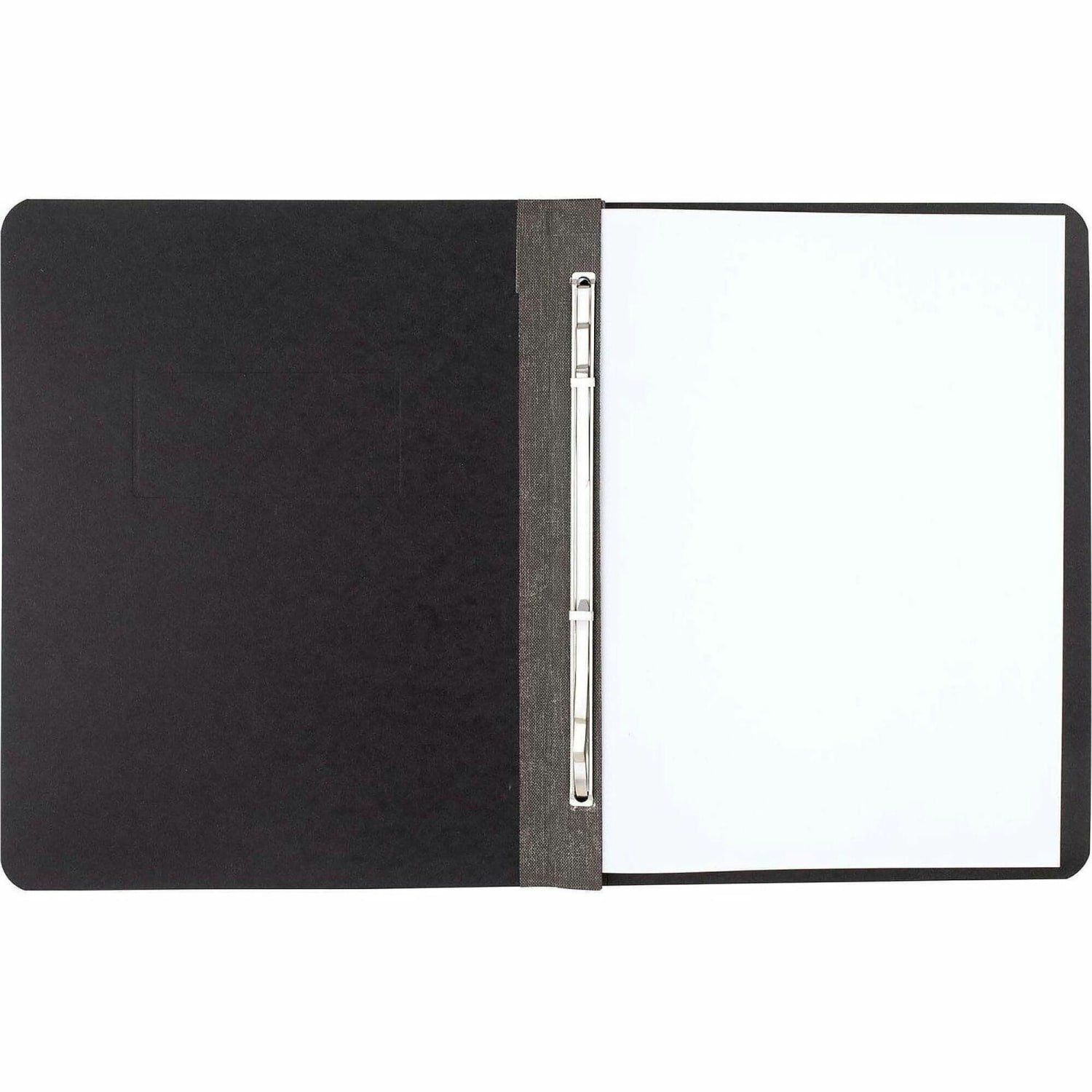 ACCO Pressboard Report Cover With Fastener, Side Bound, 8 1/2in x 11in, 60% Recycled, Black - Image 4