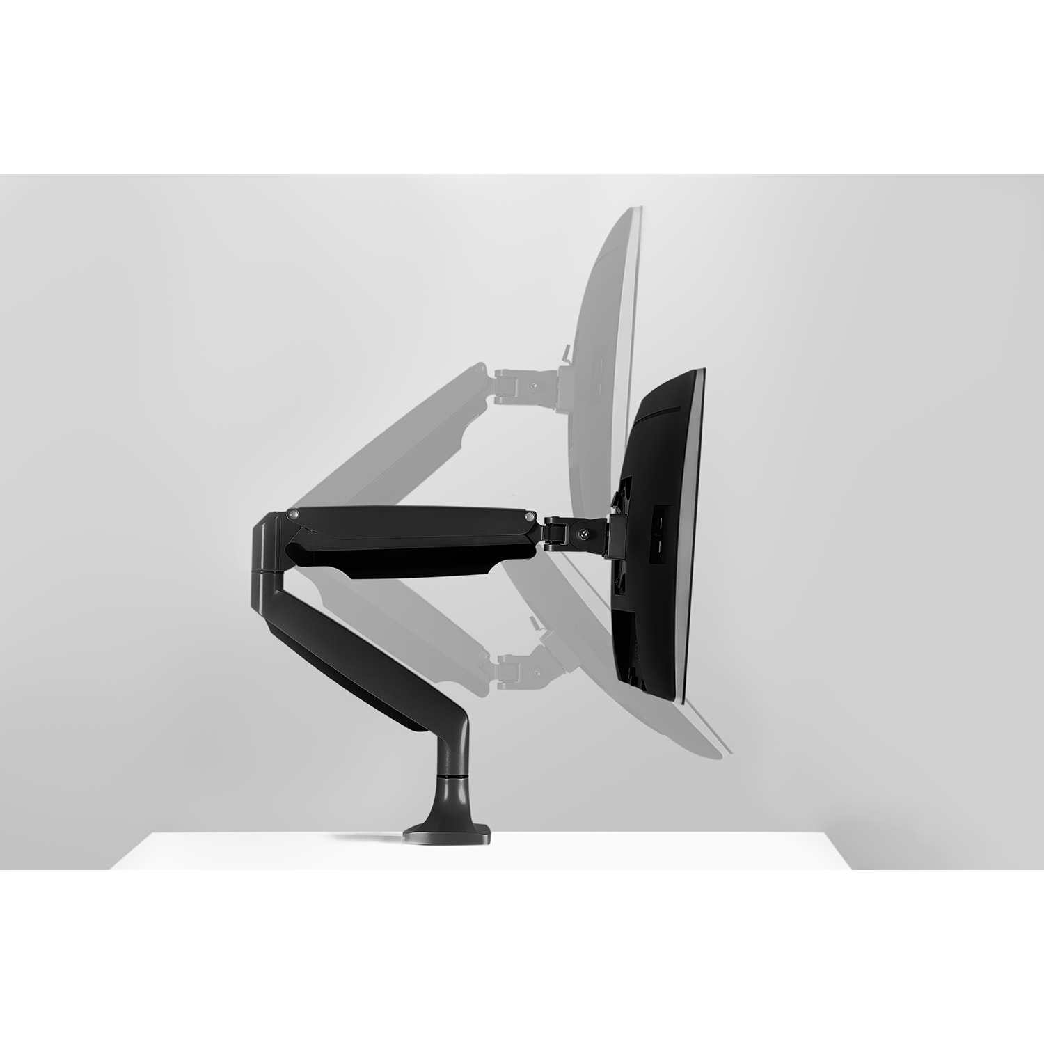 Mount-It! MI-1771B Single Monitor Desk Arm Mount, 19inH x 12inW x 4inD, Black - Image 5