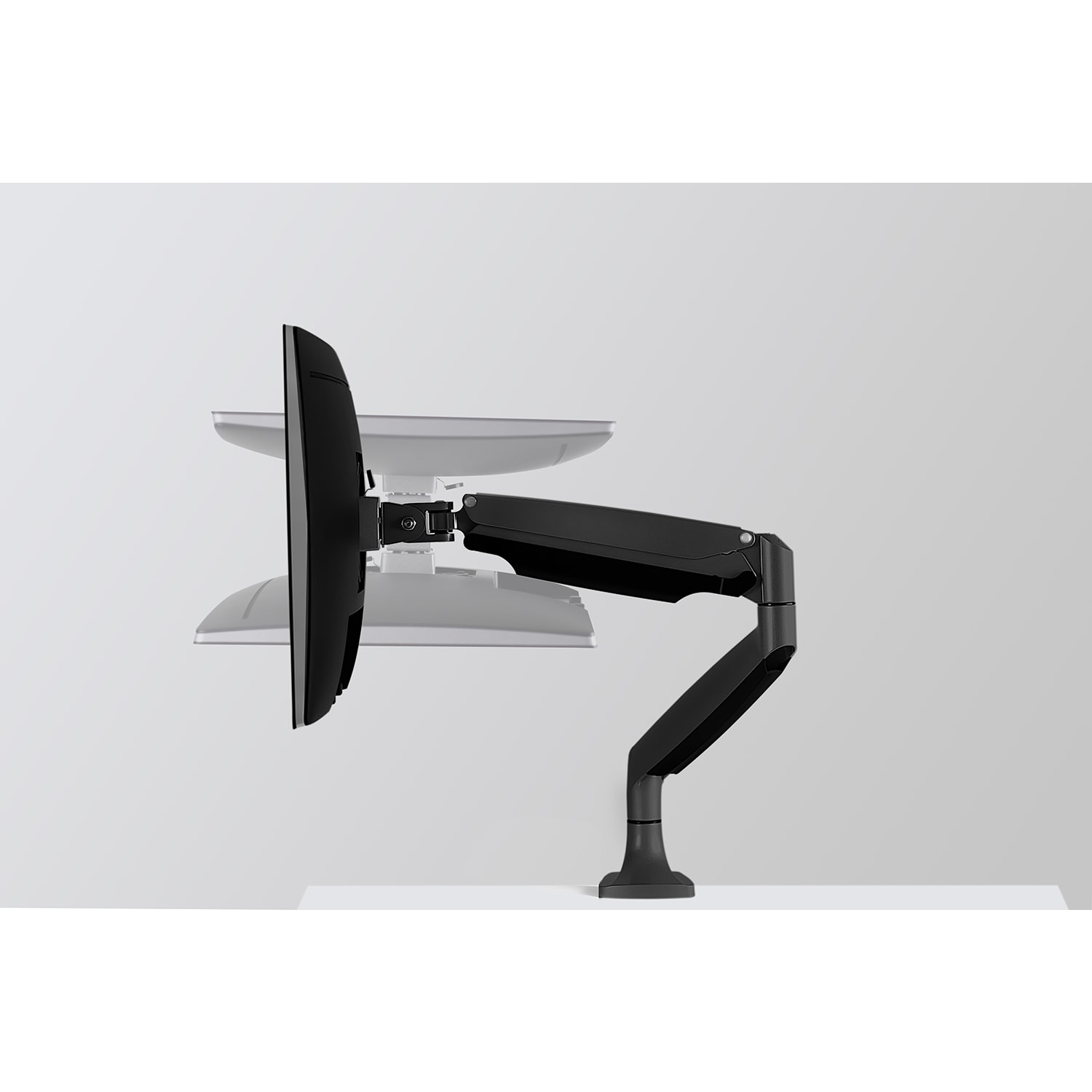Mount-It! MI-1771B Single Monitor Desk Arm Mount, 19inH x 12inW x 4inD, Black - Image 6