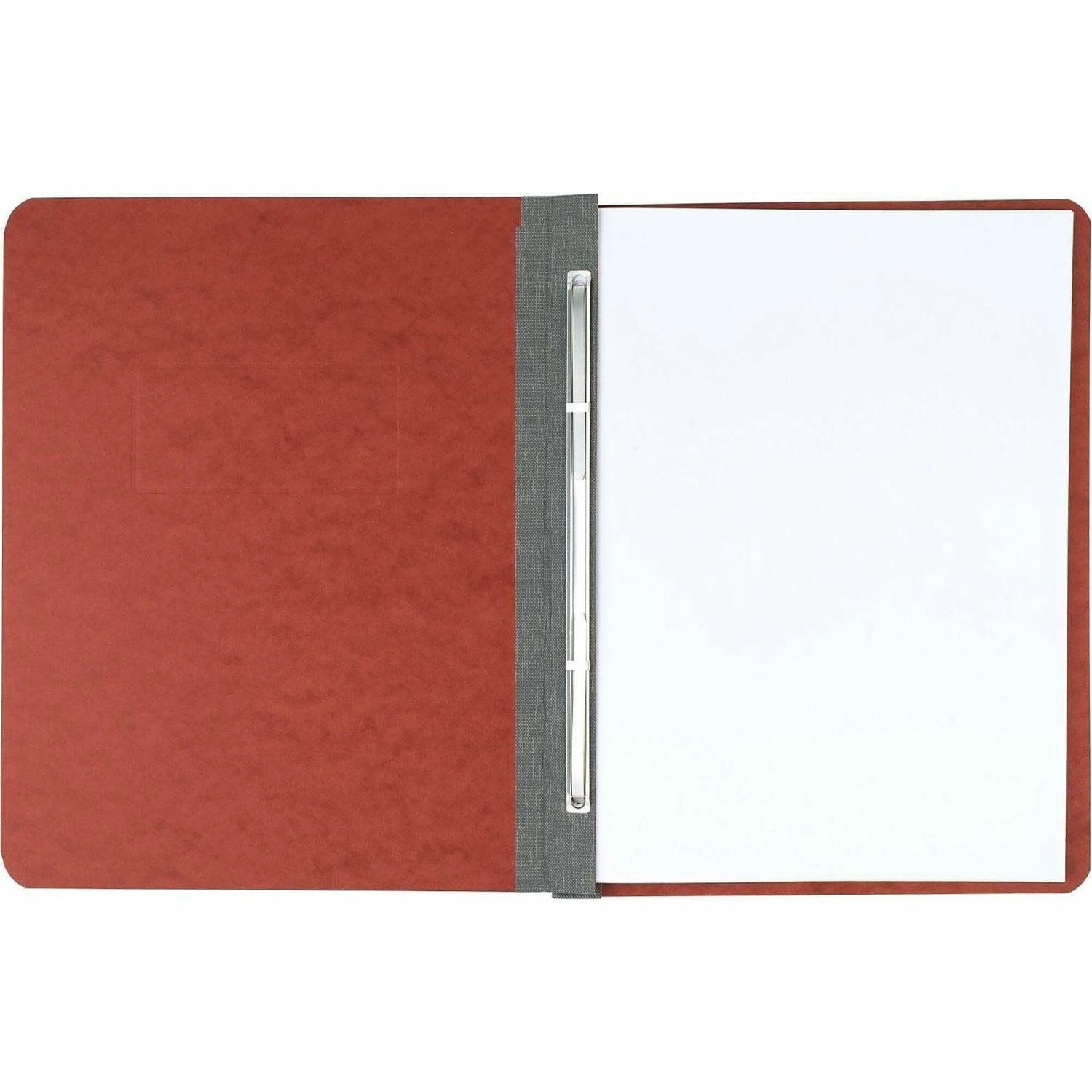ACCO Pressboard Report Cover With Fastener, Side Bound, 8 1/2in x 11in, 60% Recycled, Red - Image 4