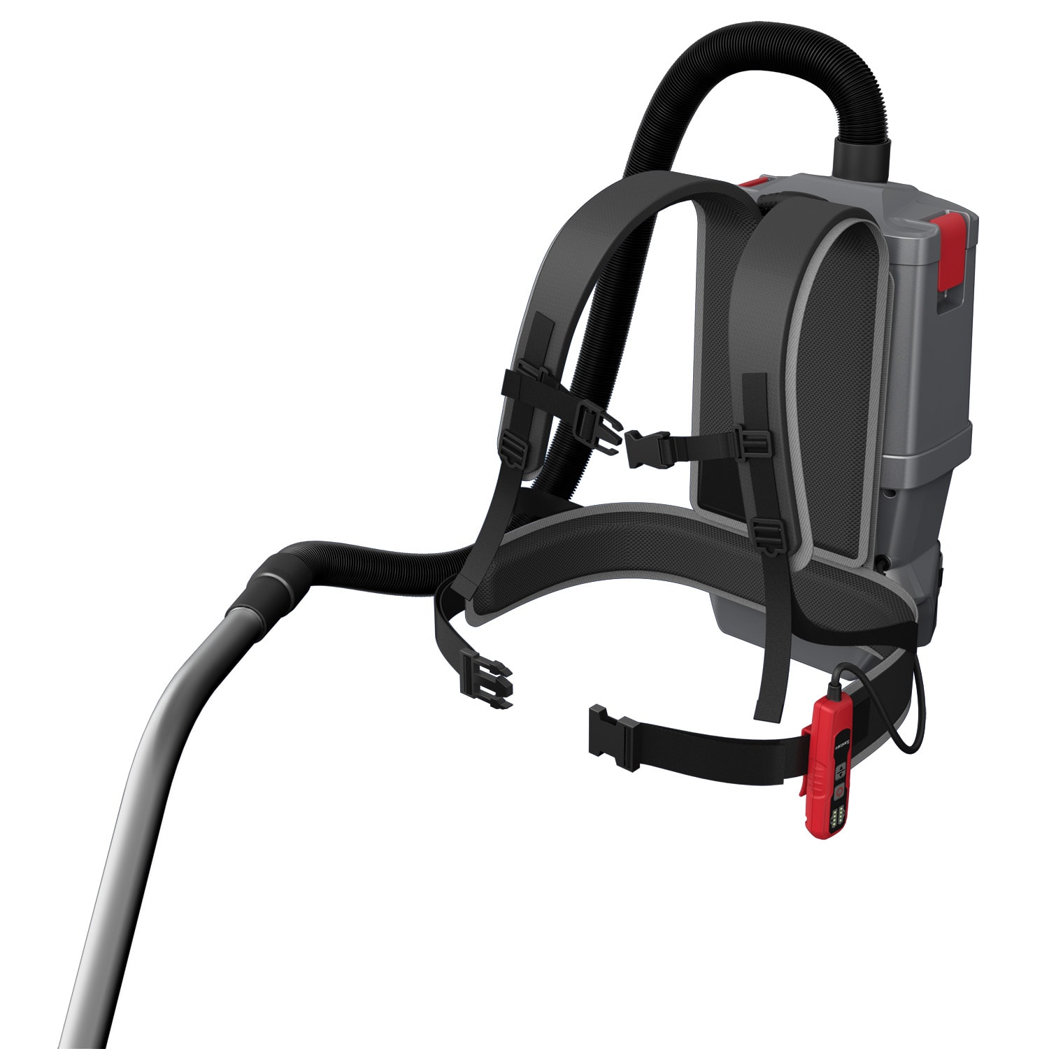 Sanitaire TRANSPORT Cordless Backpack Vacuum, Gray/Red/Black - Image 4