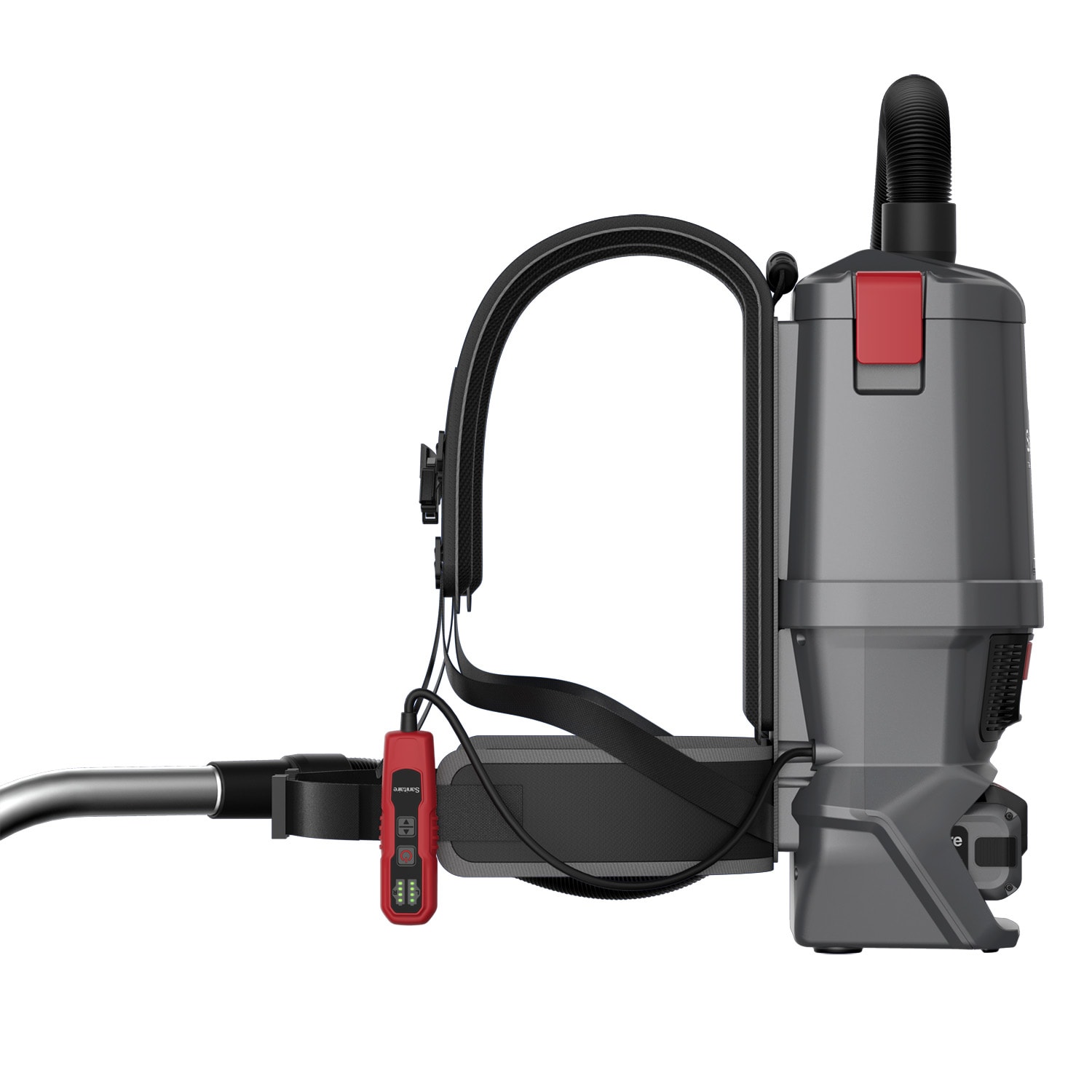 Sanitaire TRANSPORT Cordless Backpack Vacuum, Gray/Red/Black - Image 6