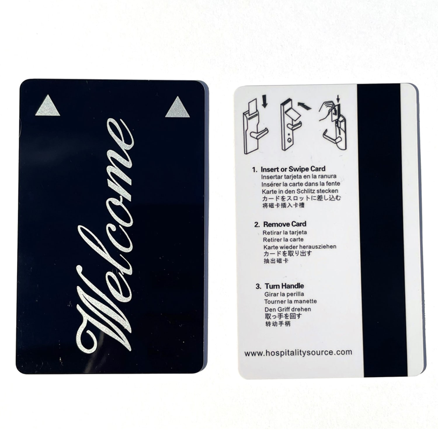 Hospitality Source LOCO Mag Strip Welcome Key Cards, Classic Black, Set Of 500 Key Cards