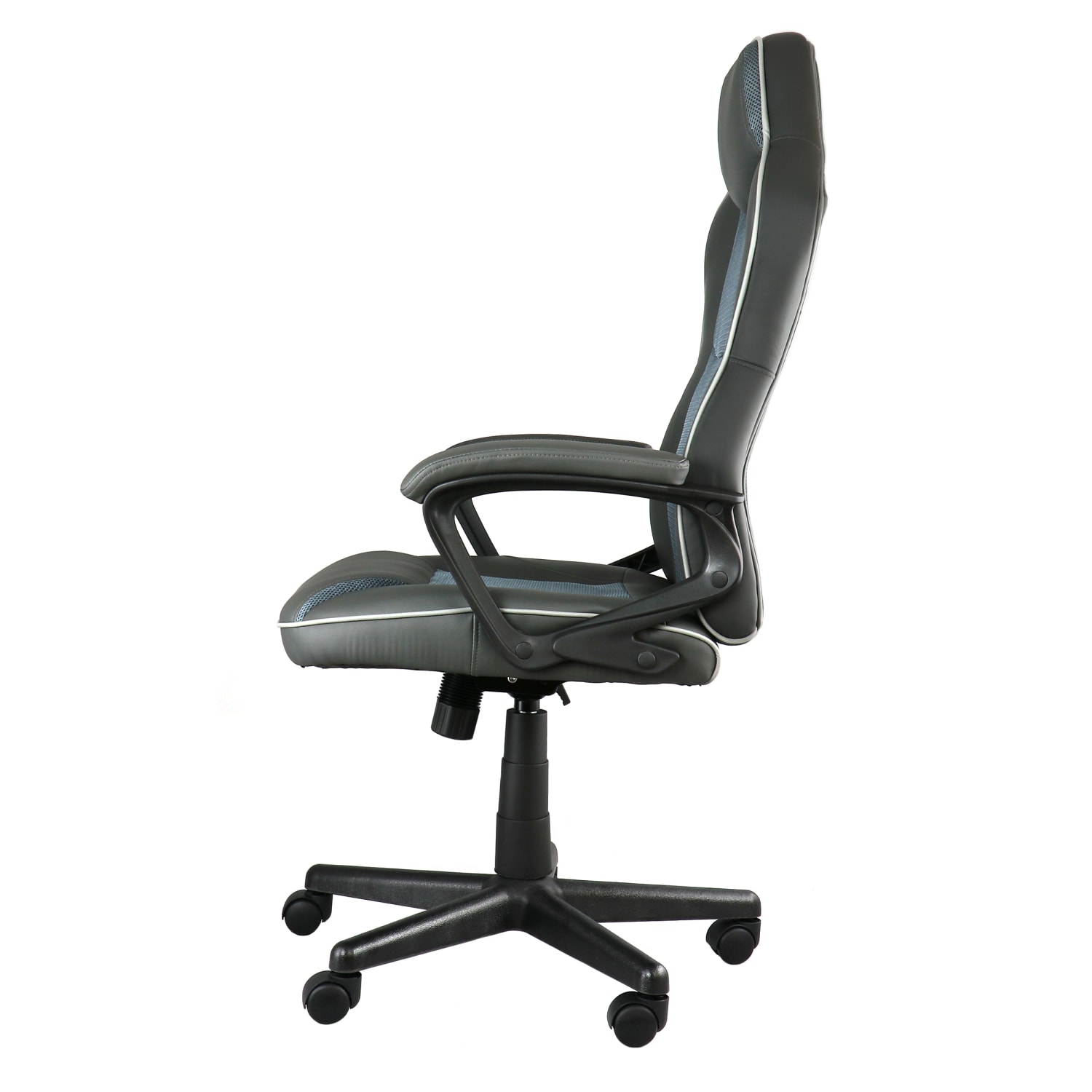 Elama Faux Leather High Back Adjustable Office Task Chair Black PopularChairscom