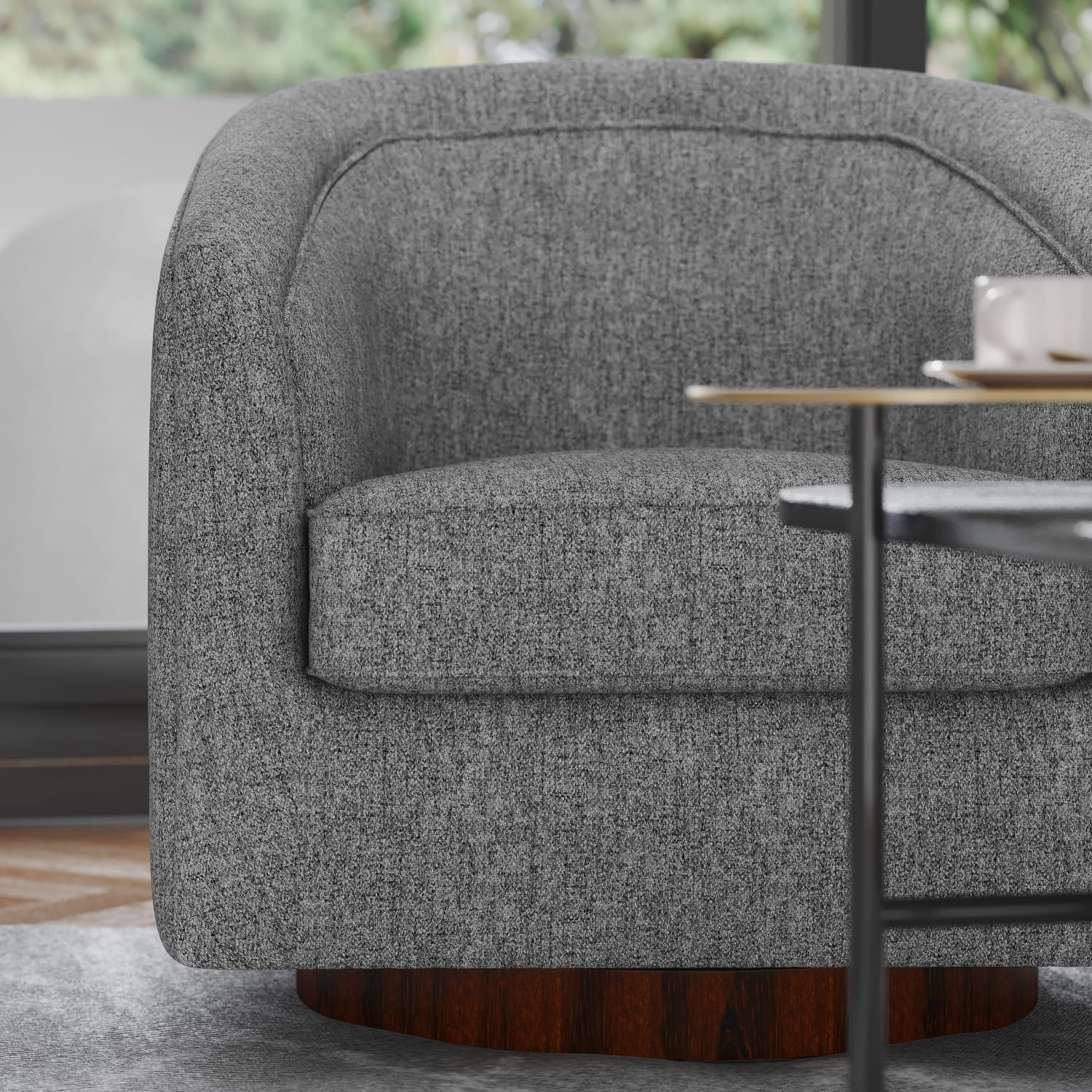 Flash Furniture Dean Club Style Commercial Fabric Barrel Accent Armchair with 360 Degree Swivel Metal Base and Sloped Armrests Gray PopularChairscom Flash Furniture Dean Club Style Commercial Fabric Barrel Accent Armchair with 360 Degree Swivel Metal Base and Sloped Armrests Gray PopularChairscom
