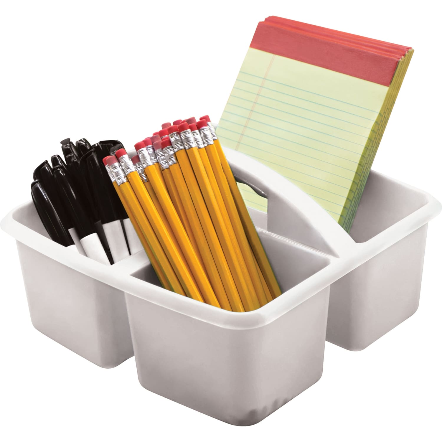 Teacher Created Resources Plastic Storage Caddy, White, Pack Of 6 - Image 4