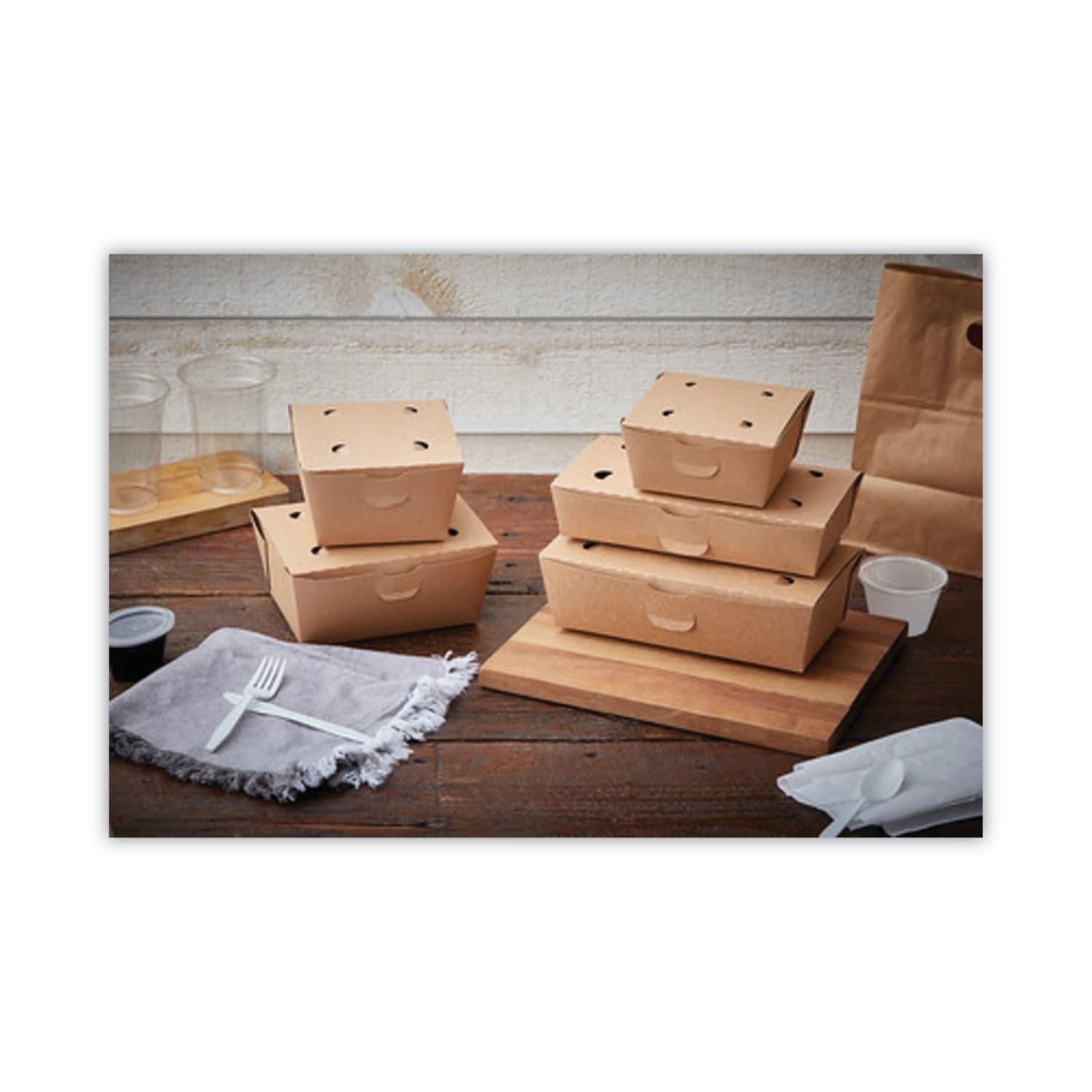 Pactiv Evergreen EarthChoice OneBox Paper Boxes, 37 Oz, Kraft, Carton Of 312 Boxes - Image 4