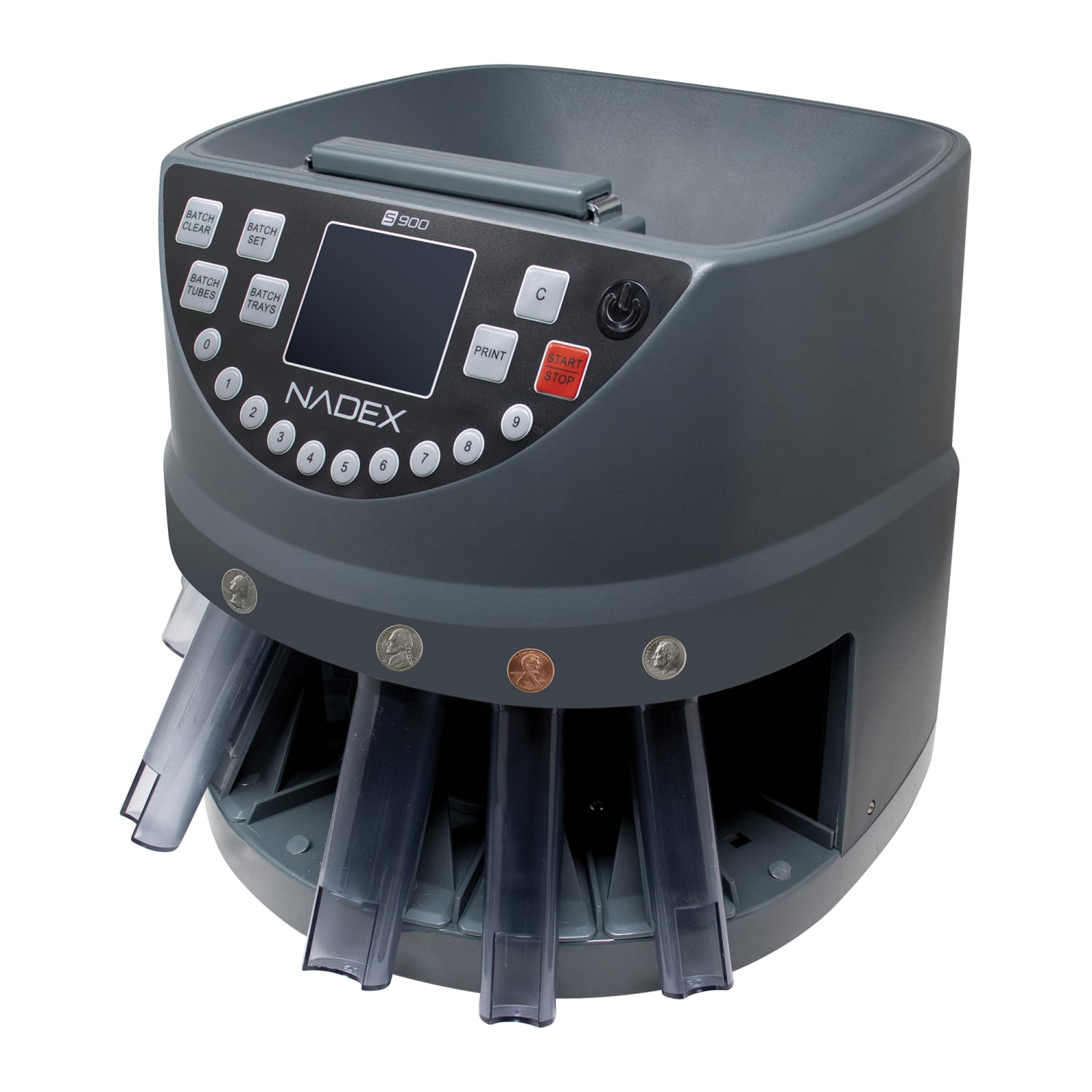 Nadex Coins S900 Coin Counter, Sorter And Wrapper Machine, 14inH x 14inW x 11-5/8inD, Black - Image 3