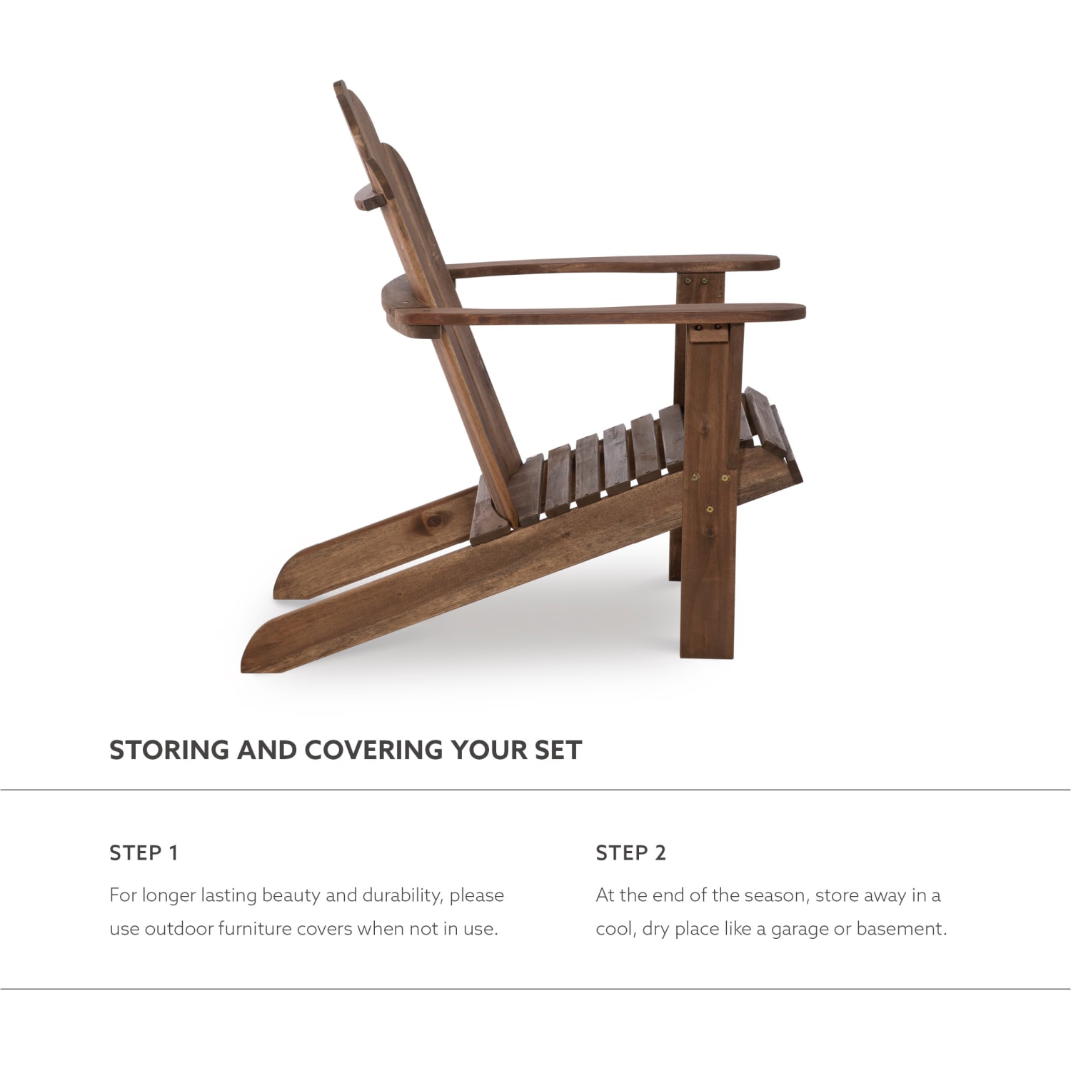 Linon Troy Adirondack Outdoor Chair Teak PopularChairscom Linon Troy Adirondack Outdoor Chair Teak PopularChairscom
