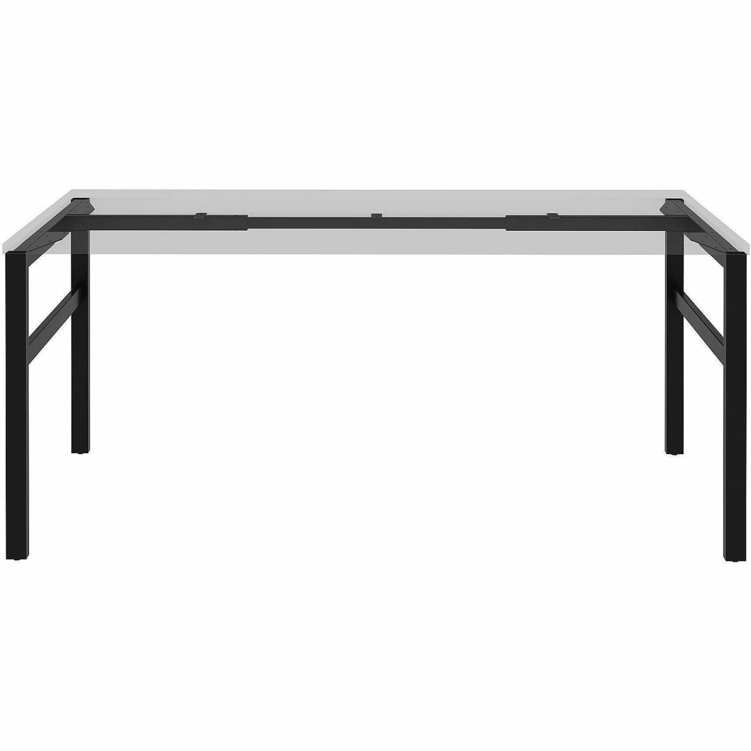 Lorell Table Base - Powder Coated H-shaped, Black Base - 28.50in Height x 71.60in Width x 29.10in Depth - Metal Base Material - 1 Each - Image 3