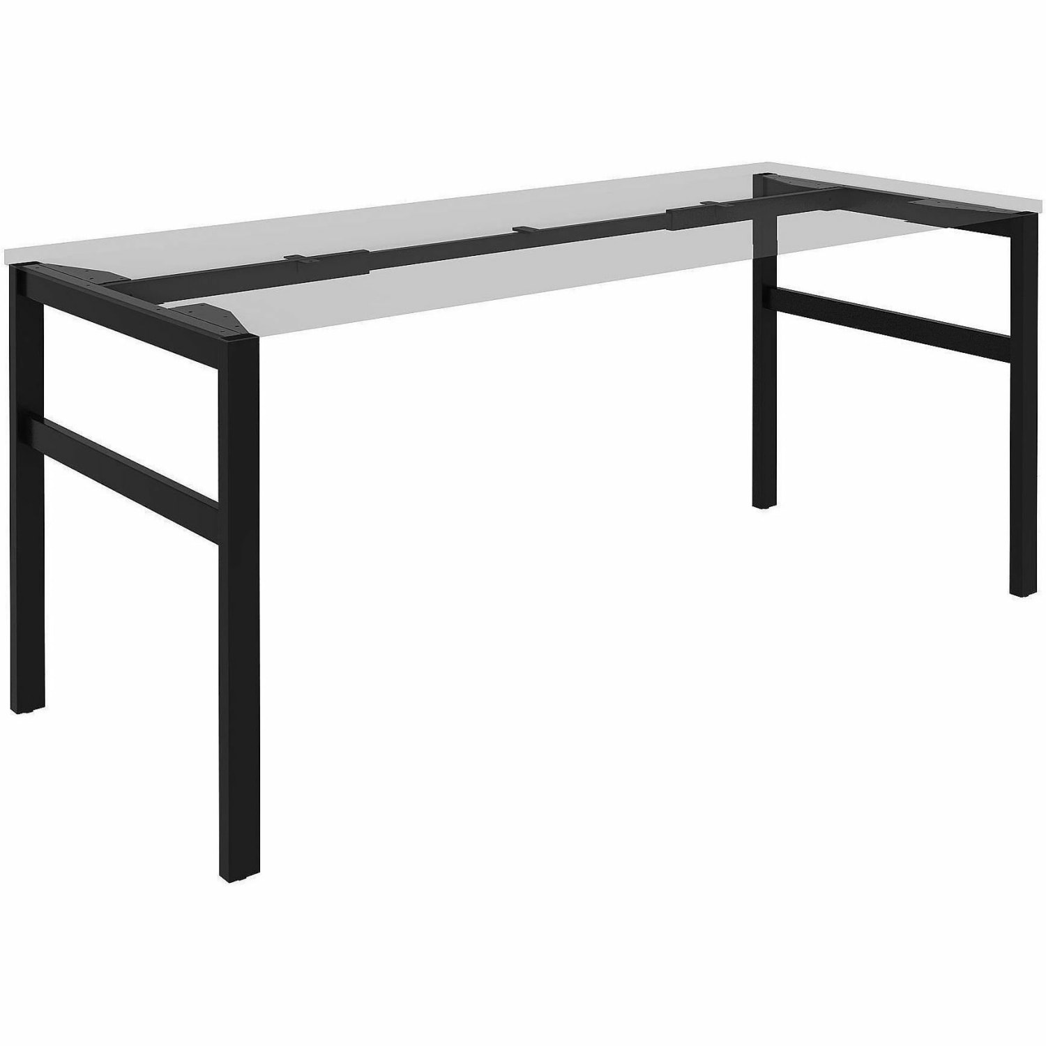 Lorell Table Base - Powder Coated H-shaped, Black Base - 28.50in Height x 71.60in Width x 29.10in Depth - Metal Base Material - 1 Each - Image 4