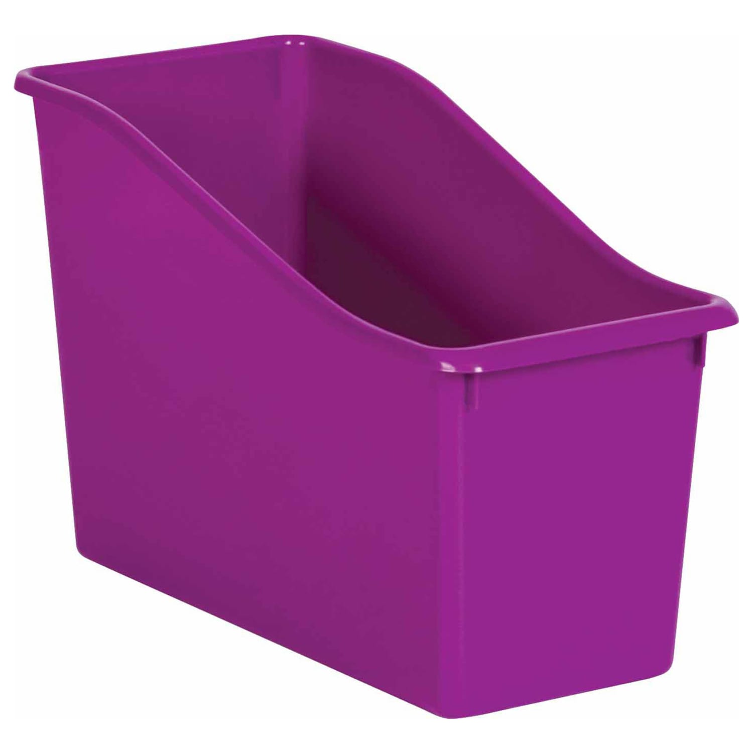 Teacher Created Resources Plastic Book Bins, 7-1/2inH x 11-3/8inW x 5-1/2inD, Purple, Pack Of 6 Bins - Image 3