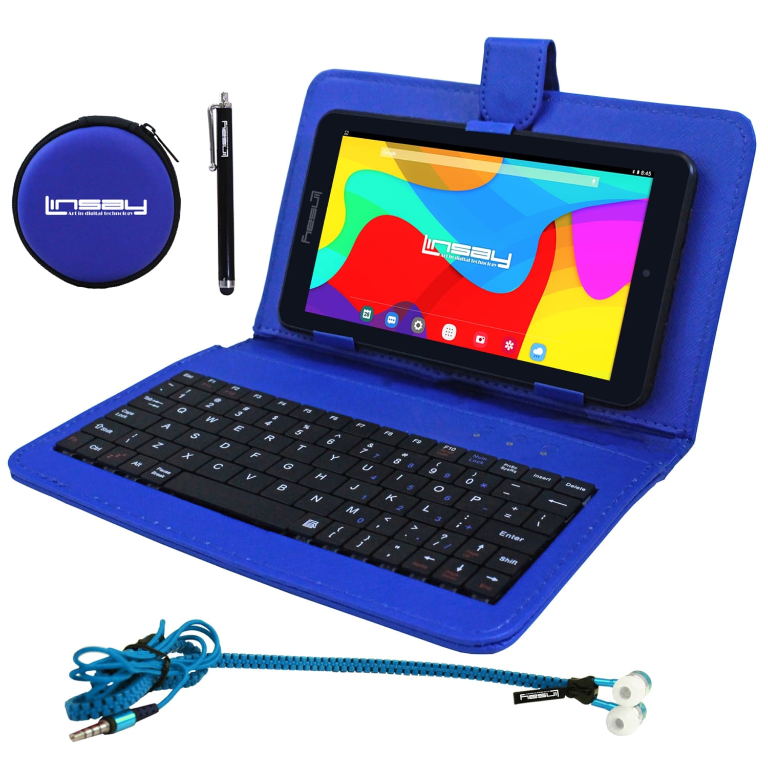 Linsay F7 Tablet, 7in Screen, 2GB Memory, 64GB Storage, Android 13, Blue Keyboard - Image 3