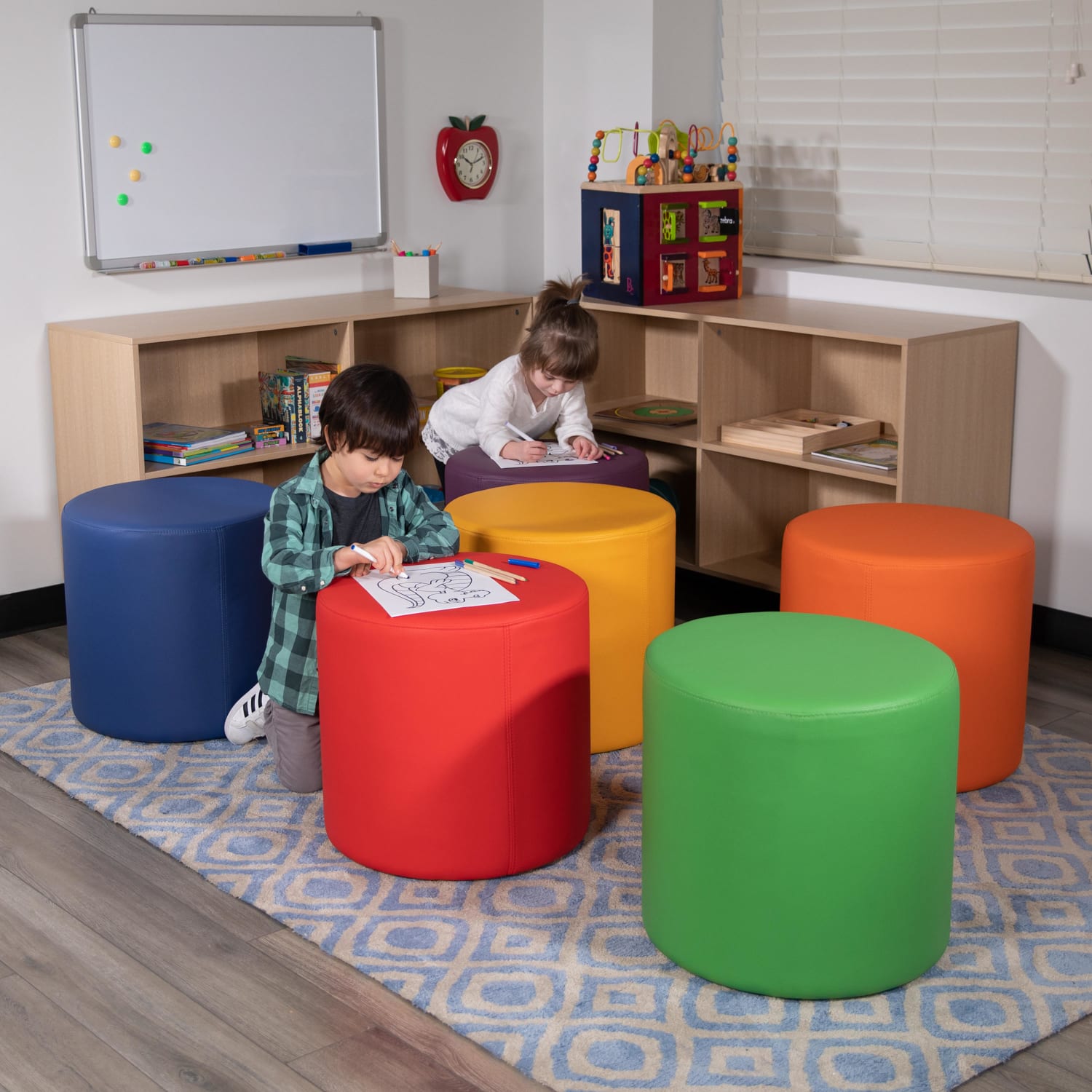Flash Furniture Soft Seating Collaborative Circle Blue PopularChairscom