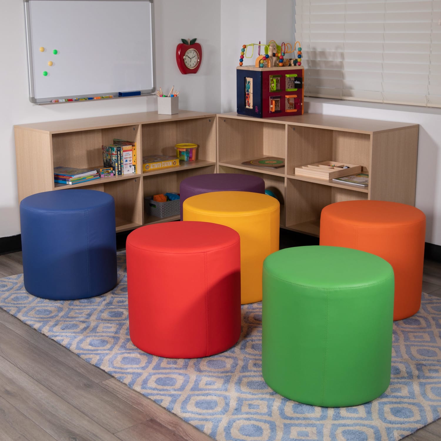Flash Furniture Soft Seating Collaborative Circle Blue PopularChairscom