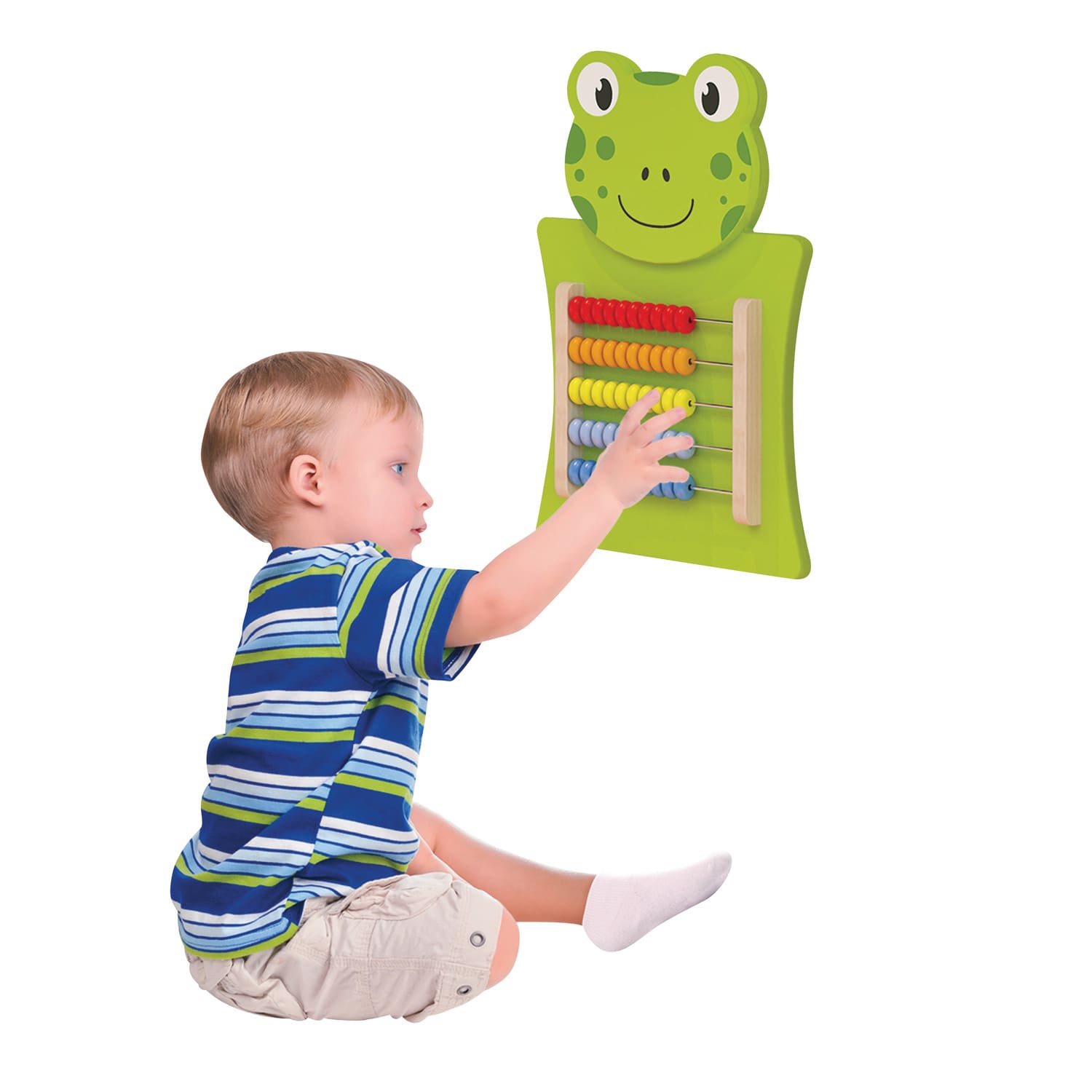 Learning Advantage Activity Wall Panel, Toddler Activity Center, 22.3inL x 14.8inW, Frog - Image 3