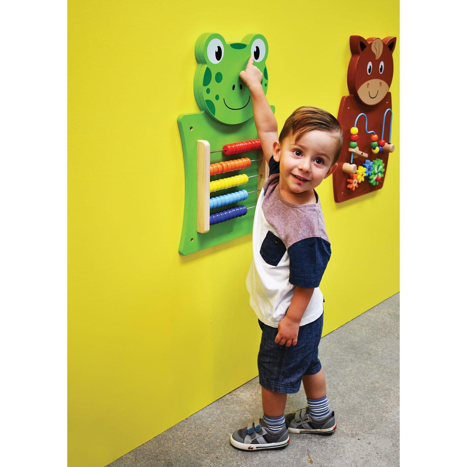 Learning Advantage Activity Wall Panel, Toddler Activity Center, 22.3inL x 14.8inW, Frog - Image 4