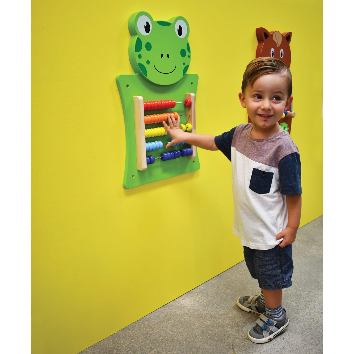 Learning Advantage Activity Wall Panel, Toddler Activity Center, 22.3inL x 14.8inW, Frog - Image 5