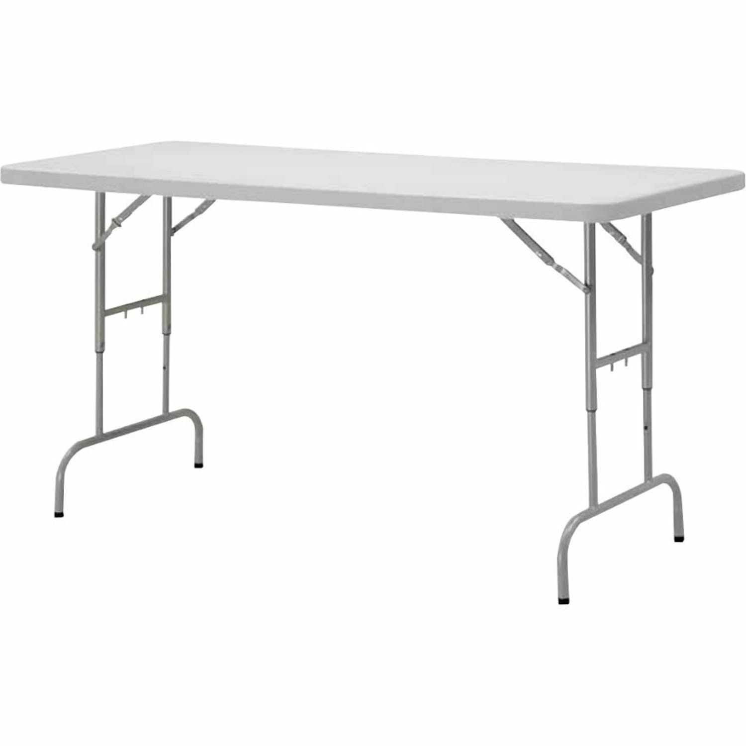 Office Star WorkSmart Height-Adjustable Resin Multipurpose Table, 29-1/2inH x 72inW x 30inD, Unfinished - Image 3