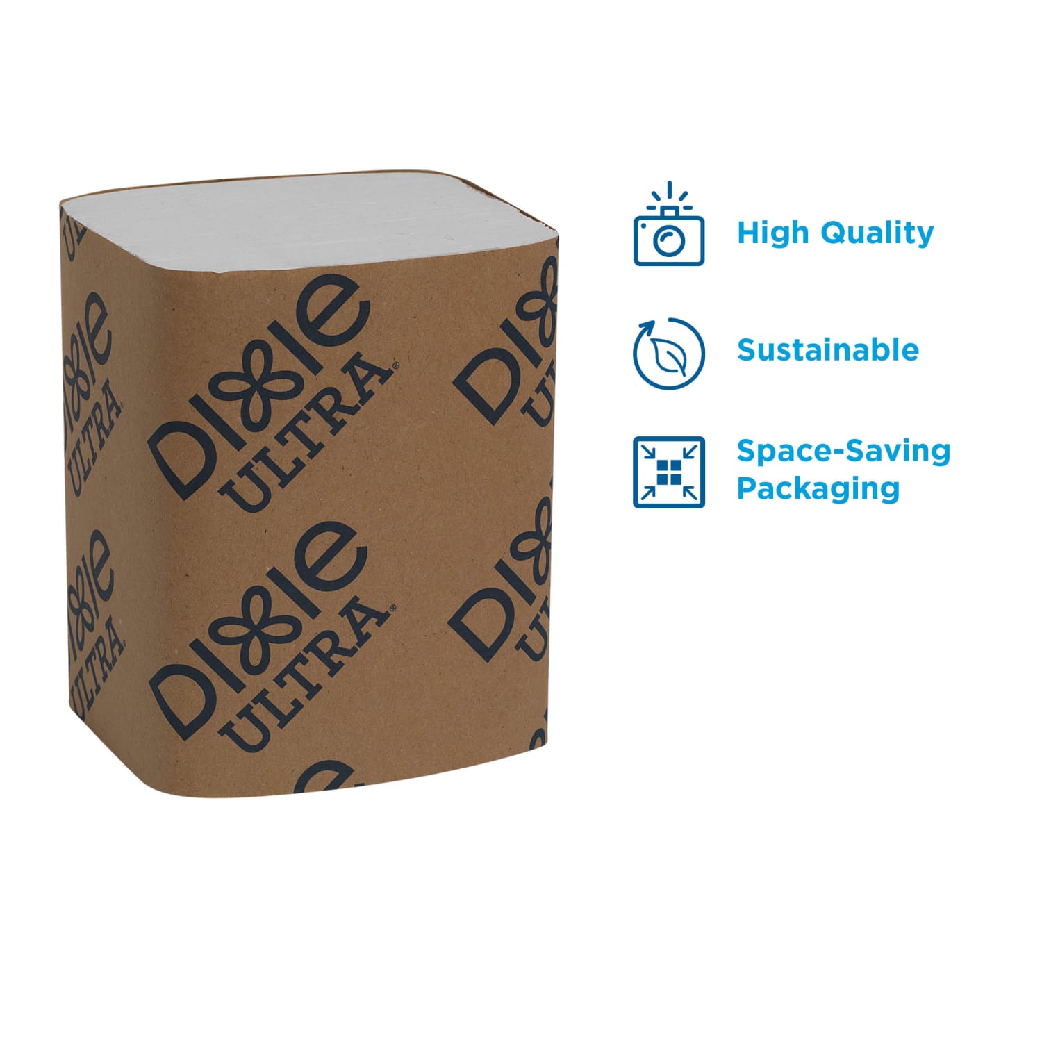 Georgia-Pacific Dixie Ultra 2-Ply Interfold Napkin Dispenser Refills, 6-1/2in x 5in, White, 250 Napkins Per Pack, Case Of 24 Packs - Image 4