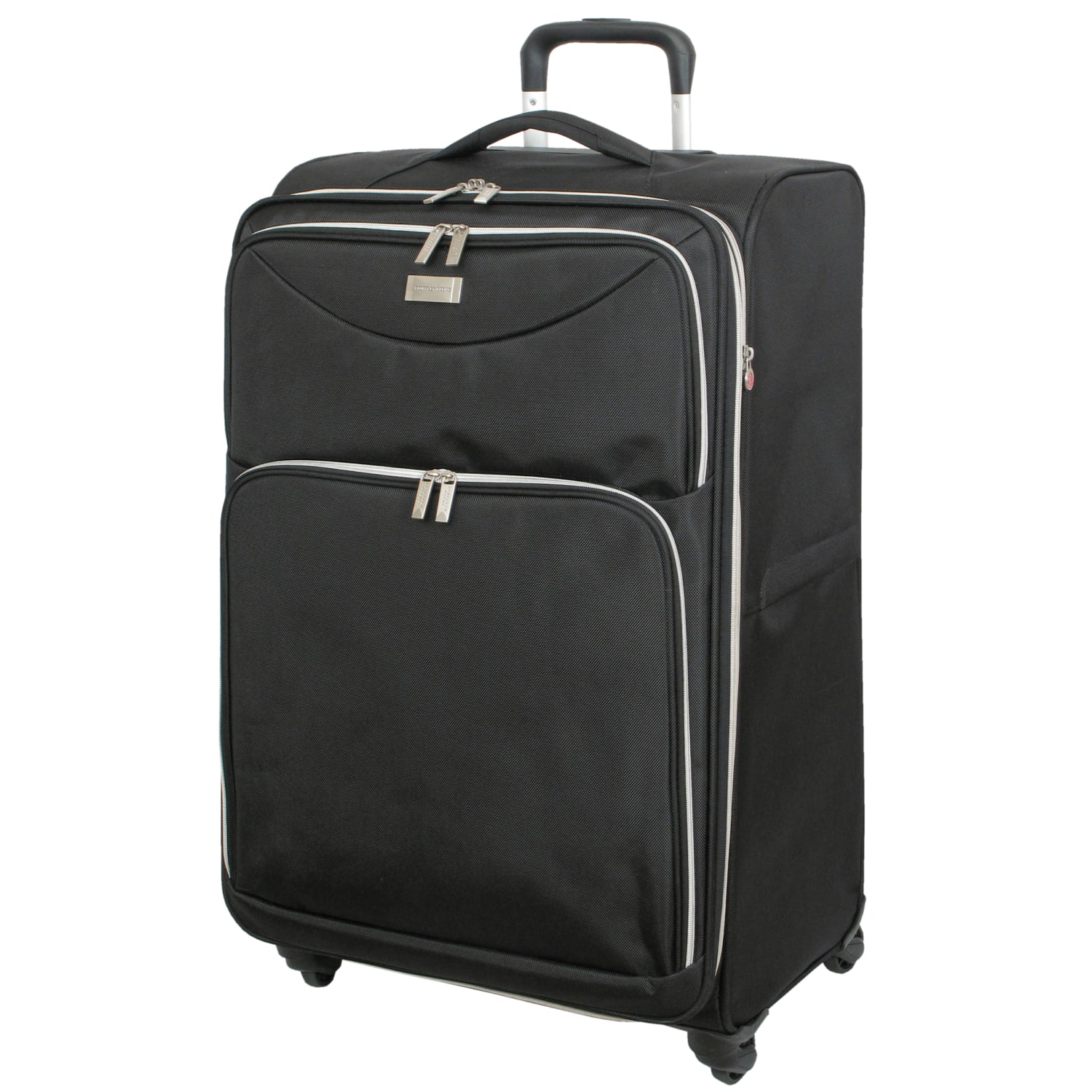 Geoffrey Beene Midnight Fabric Rolling 3-Piece Luggage Set, Black - Image 4
