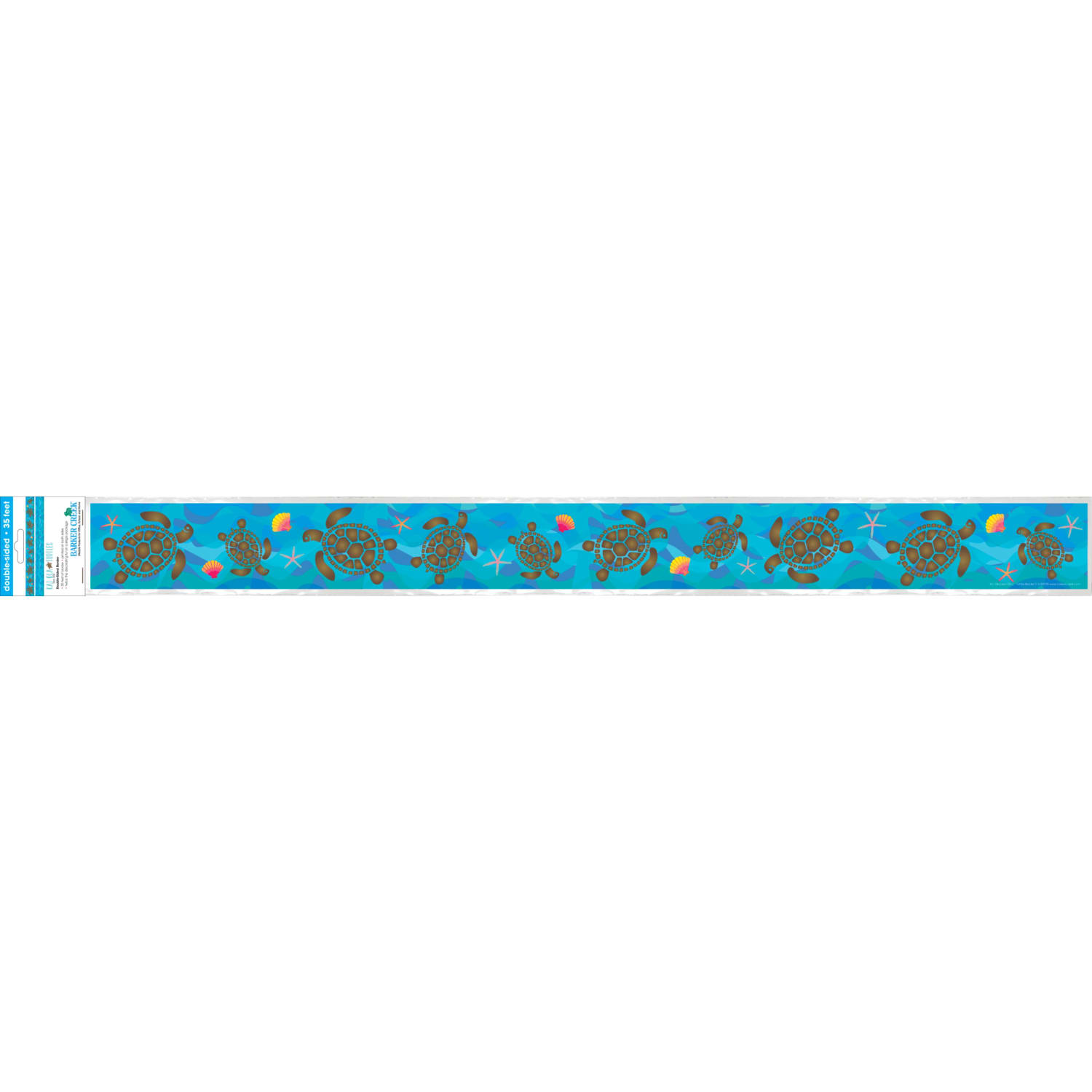 Barker Creek Double-Sided Straight-Edge Border Strips, Kai Ola Sea Turtles, 3in x 35in, Set Of 12 Strips - Image 5