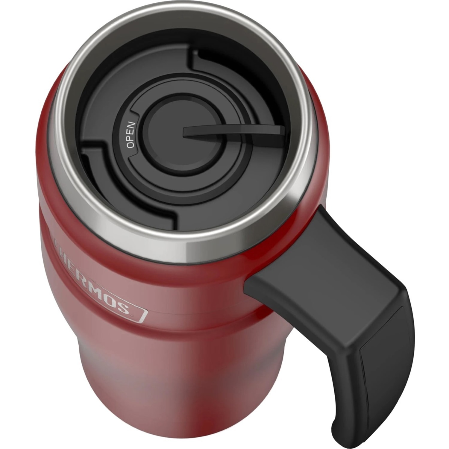 Thermos Stainless King Mug 16Oz - Dishwasher Safe - Rustic Red, Matte Red, Red - Stainless Steel Body - Image 6