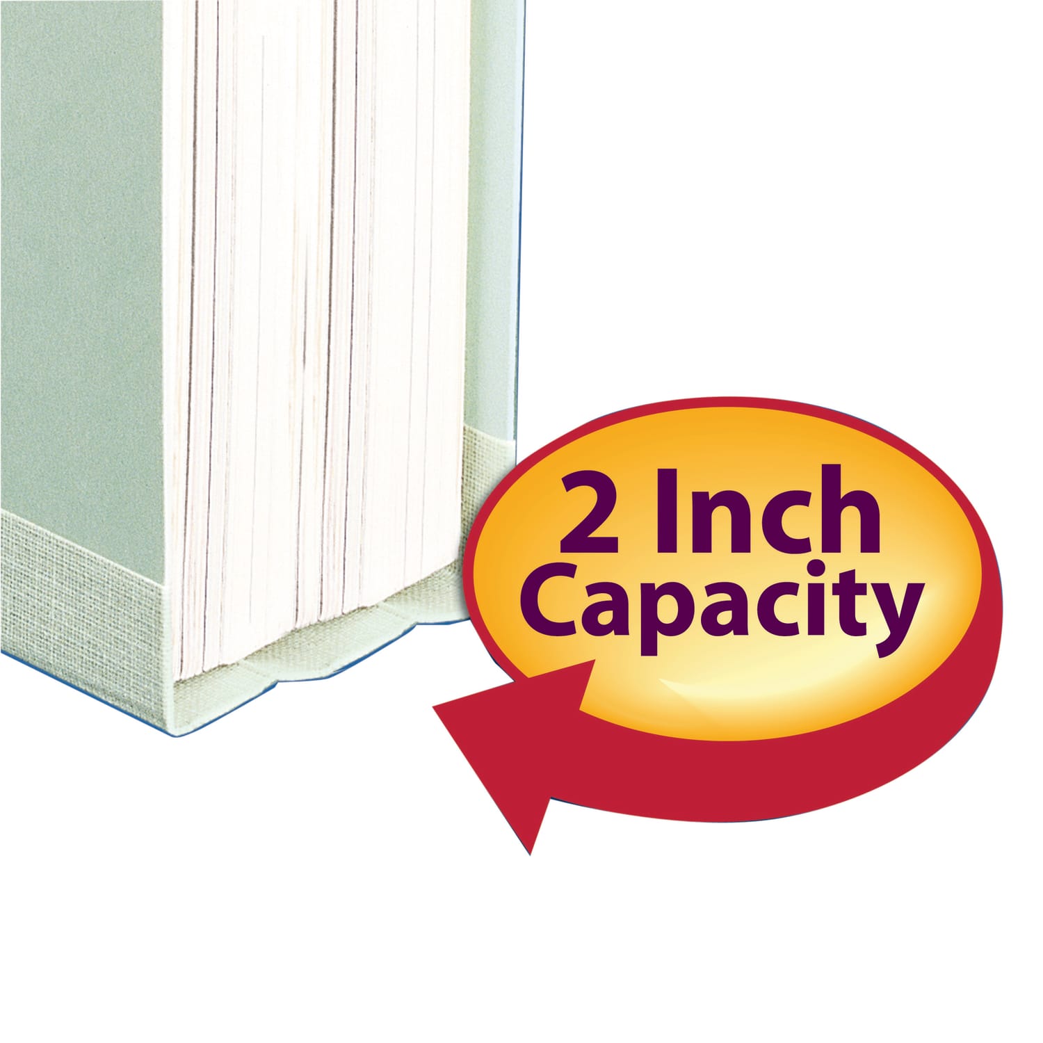 Smead Pressboard Fastener Folders With SafeSHIELD Fasteners, 2in Expansion, Letter Size, 100% Recycled, Gray/Green, Box Of 25 - Image 5