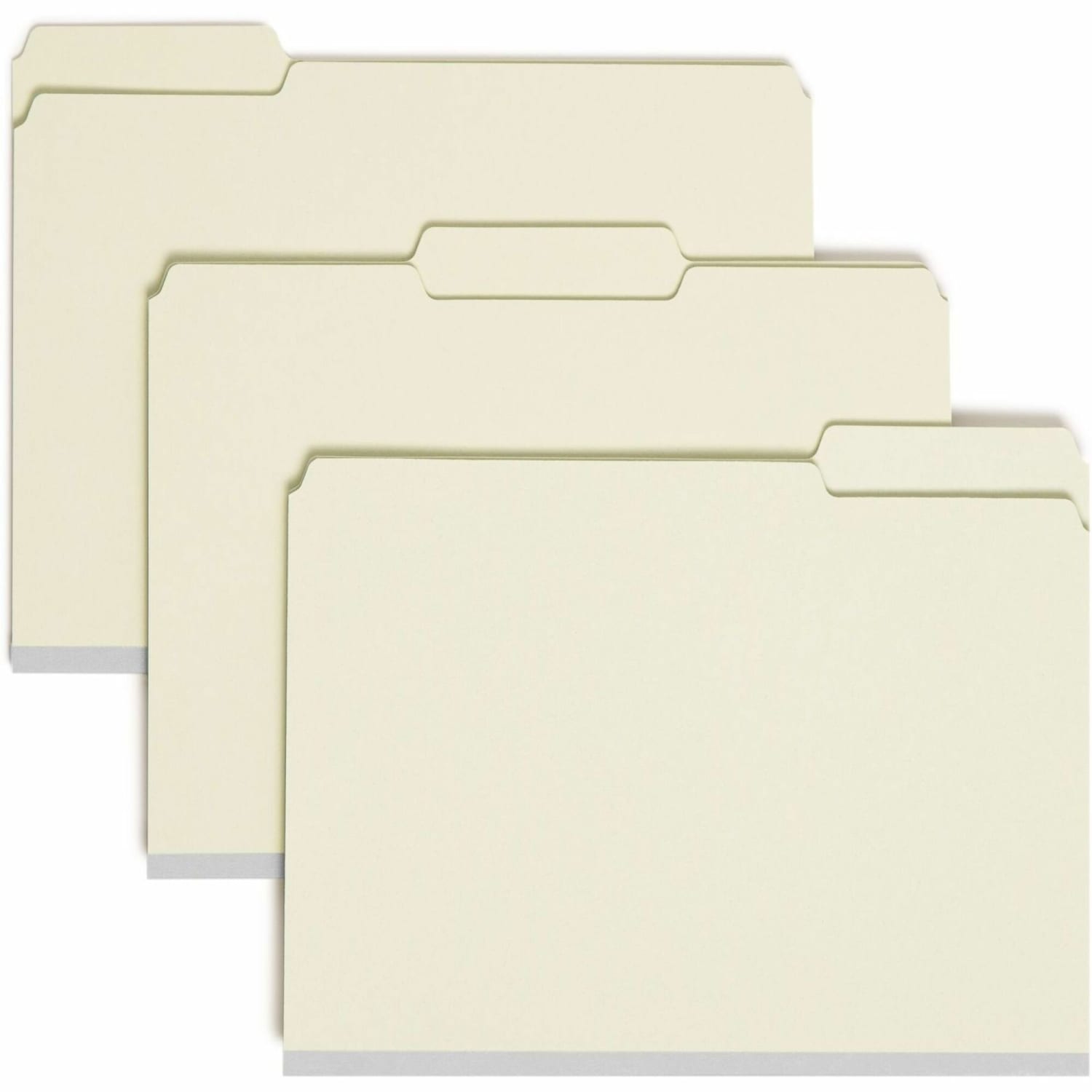 Smead Pressboard Fastener Folders With SafeSHIELD Coated Fasteners, 3in Expansion, Letter Size, 100% Recycled, Gray/Green, Box Of 25 - Image 6