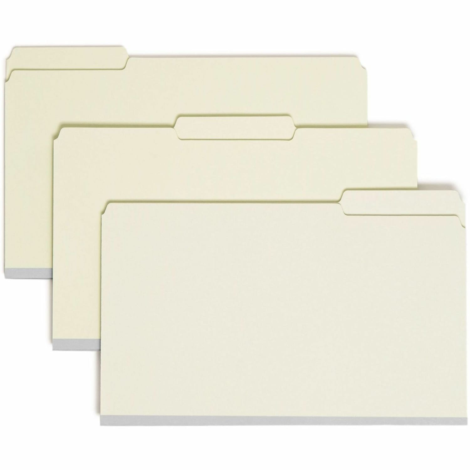 Smead Pressboard Fastener Folders With SafeSHIELD Fasteners, 3in Expansion, Legal Size, 100% Recycled, Gray/Green, Box Of 25 - Image 5