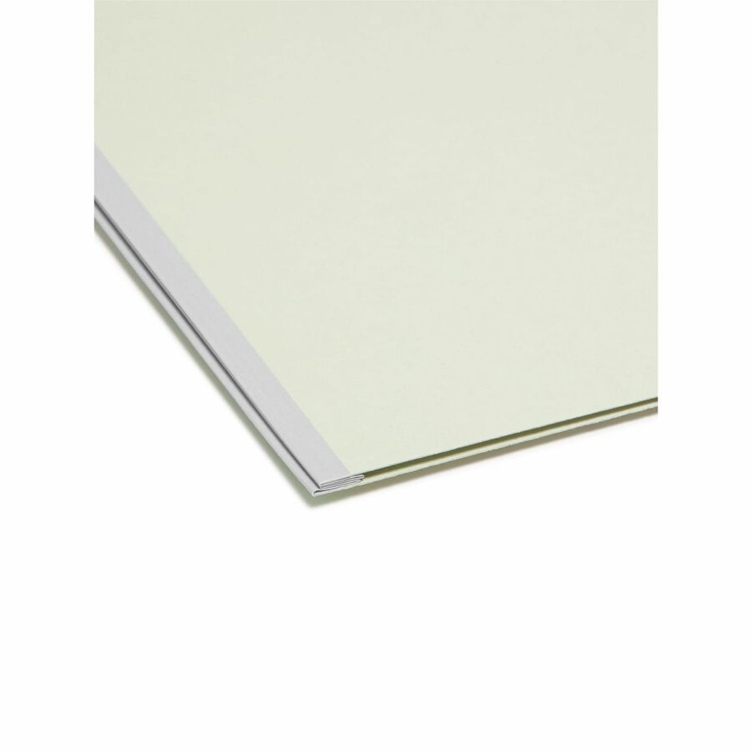 Smead Pressboard Fastener Folders With SafeSHIELD Fasteners, 3in Expansion, Legal Size, 100% Recycled, Gray/Green, Box Of 25 - Image 6