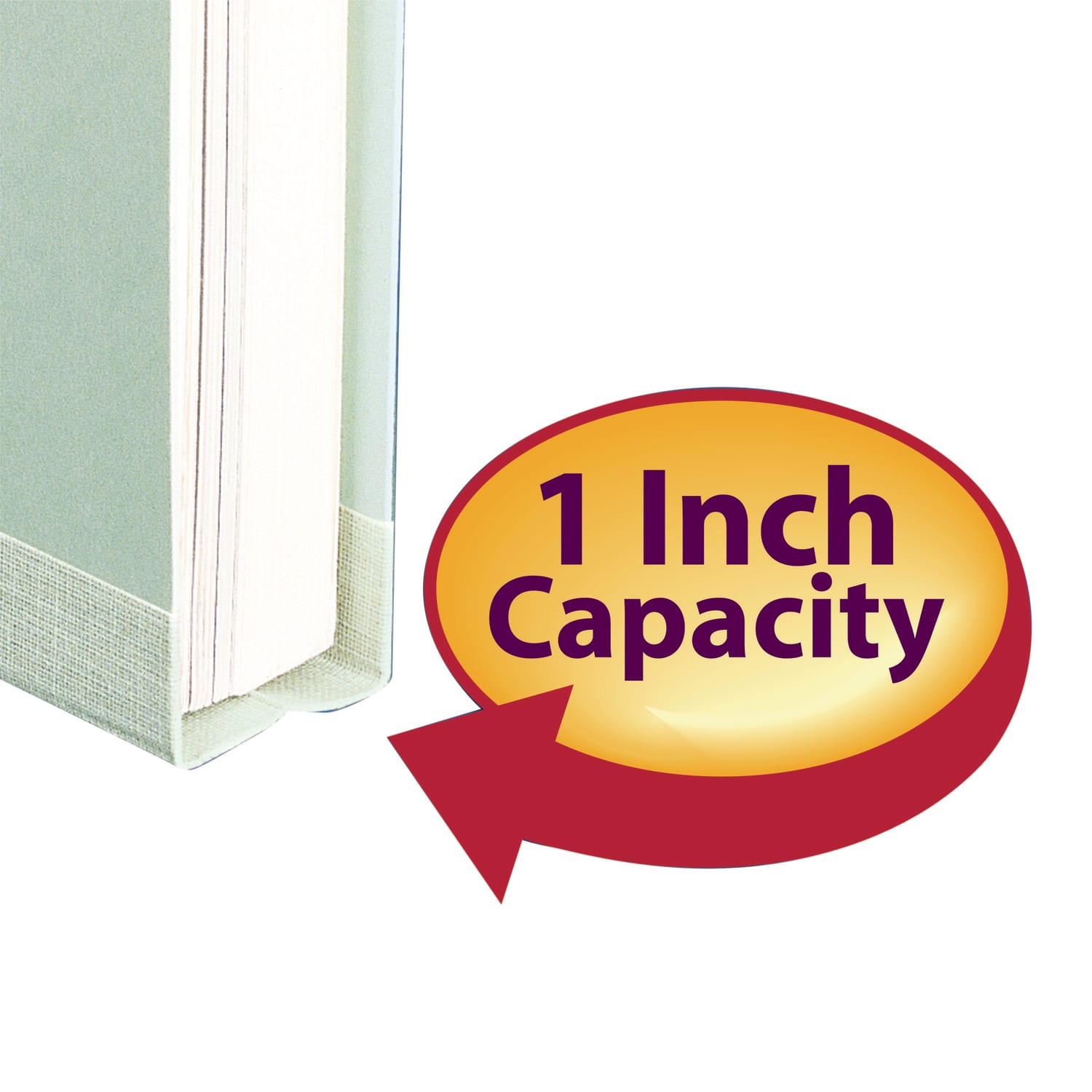 Smead Pressboard Fastener Folders With SafeSHIELD Fasteners, 1in Expansion, Letter Size, 100% Recycled, Gray/Green, Box Of 25 - Image 5