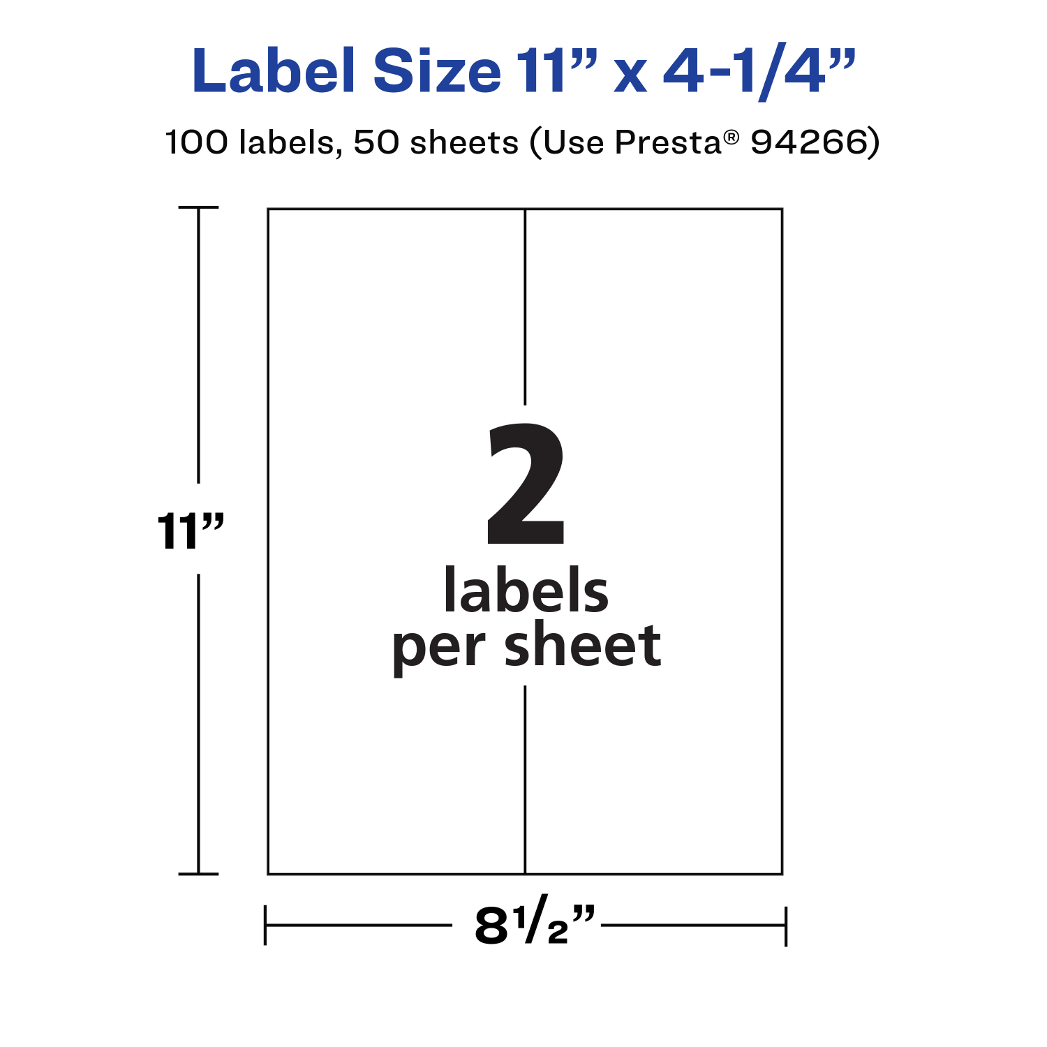 Avery Removable Labels, 94266-RMP50, Rectangle, 11in x 4-1/4in, White, Pack Of 100 Labels - Image 6