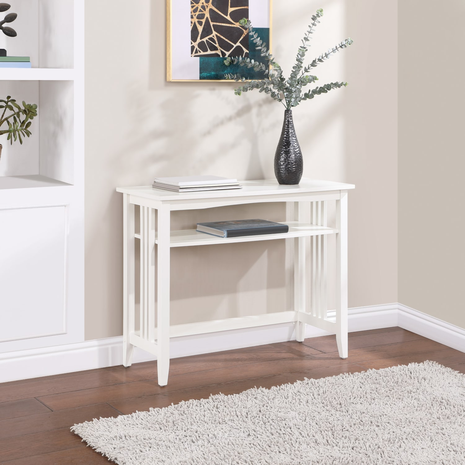 Office Star Sierra Rectangle Foyer Table, 30inH x 36inW x 15-3/4inD, White - Image 3