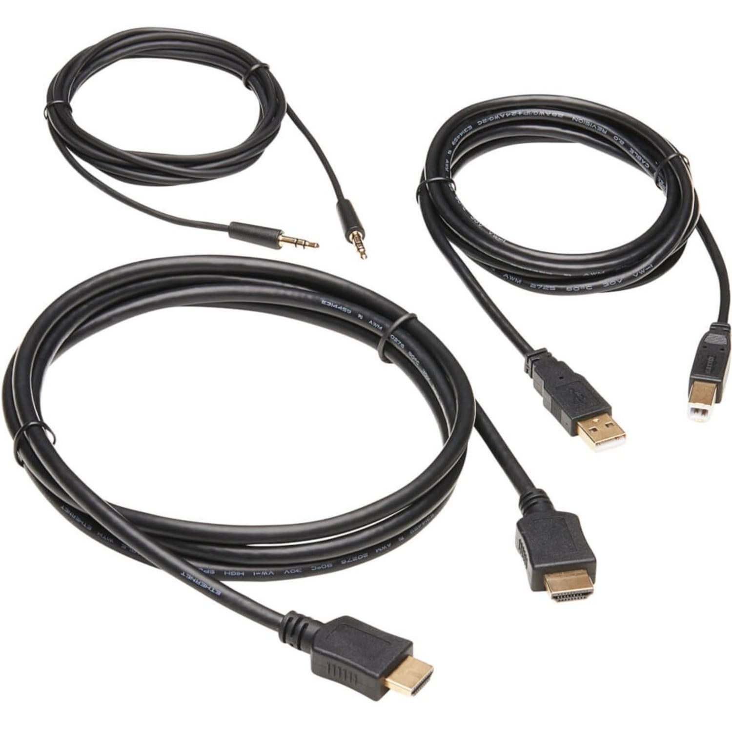 Eaton Tripp Lite Series HDMI KVM Cable Kit - 4K HDMI, USB 2.0, 3.5 mm Audio (M/M), Black, 6 ft. - Video/audio/data cable kit - P782006HA