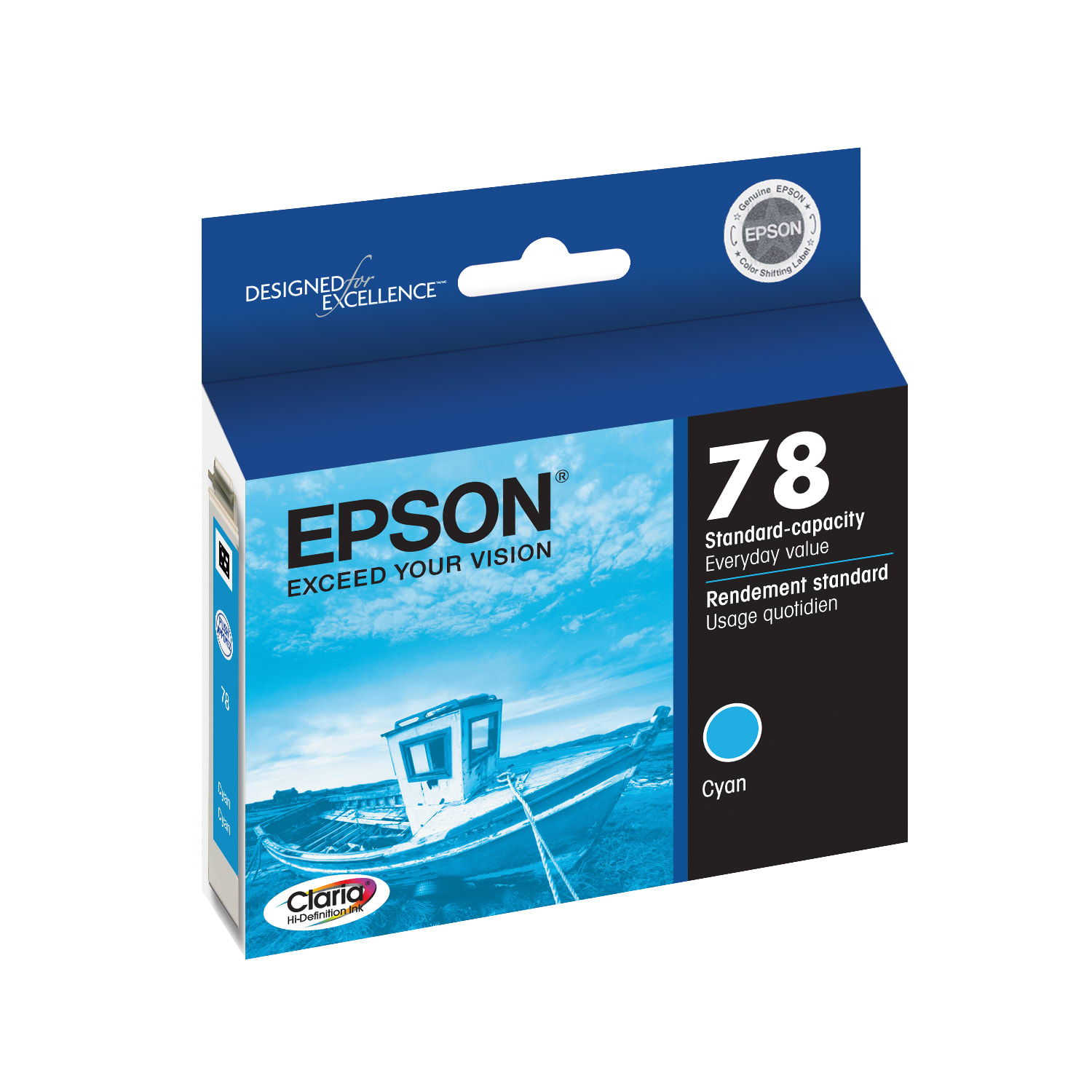 Epson 78 Claria Cyan Ink Cartridge, T078220 - Image 3