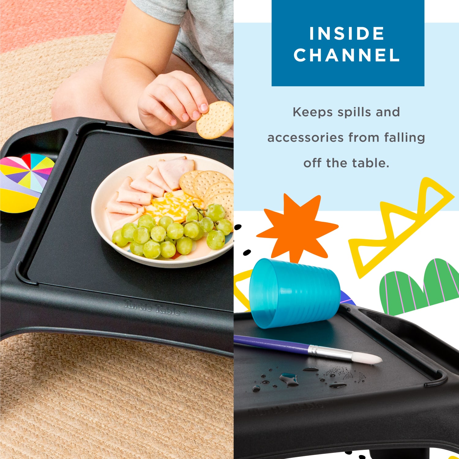 LapGear Turtle Table Kids Activity Lap Desk Tray, Black, 8-Pack - Image 5