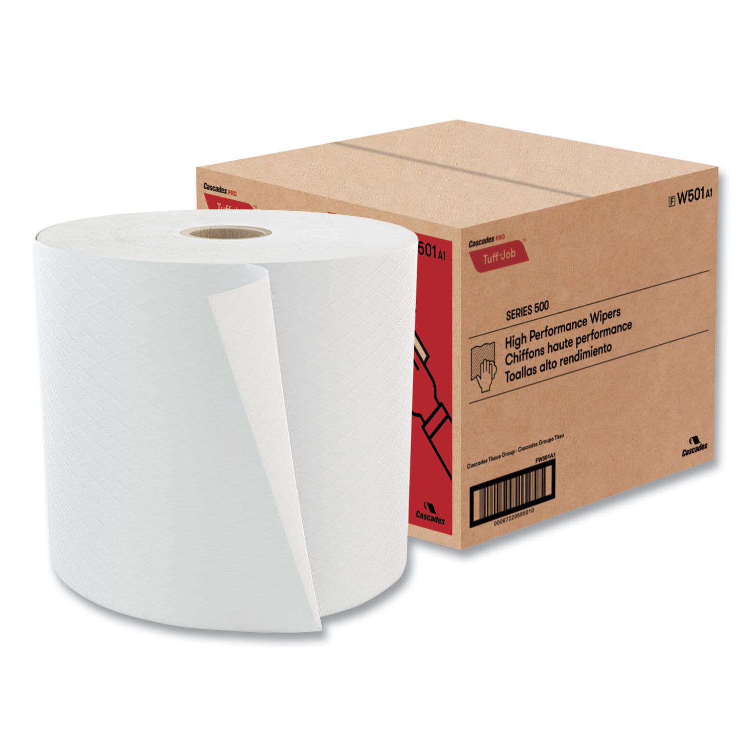 Cascades PRO Tuff-Job Tuff-Job S500 High Performance Wipers, 10 x 13, White, 1,100/Roll - Image 5