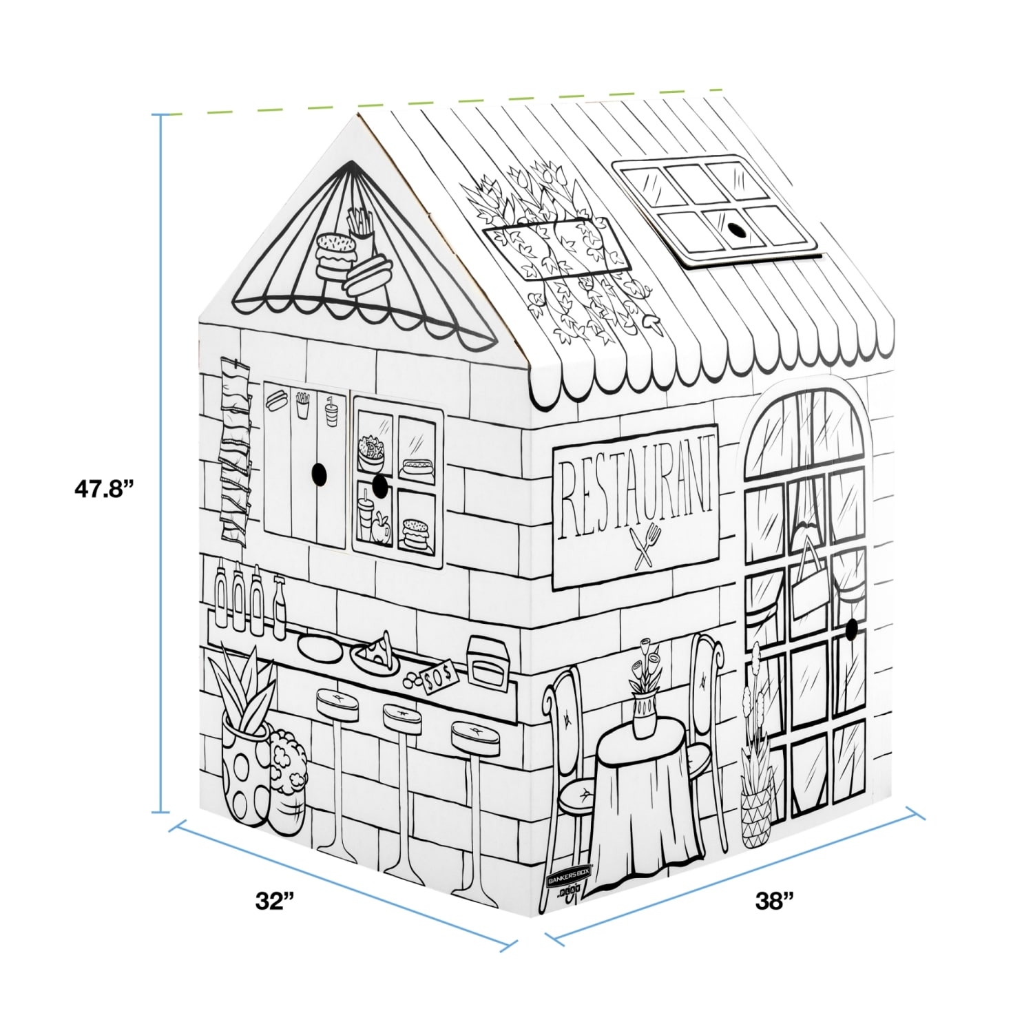 Bankers Box At Play Playhouse, 48inH x 32inW x 38inD, Treats 'N Eats - Image 3