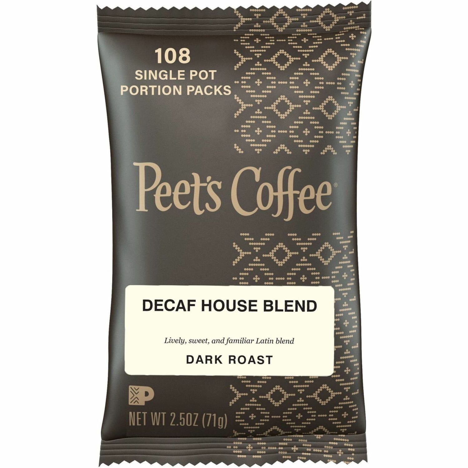 Peets Coffee & Tea Coffee Portion Packs, House Blend, Decaf, 2.5 Oz, Box Of 18 Frack Packs - Image 3