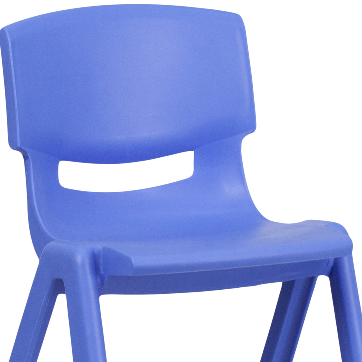 Flash Furniture Plastic Stackable School Chairs With 13 14in Seat Height Blue Pack Of 4 Chairs PopularChairscom