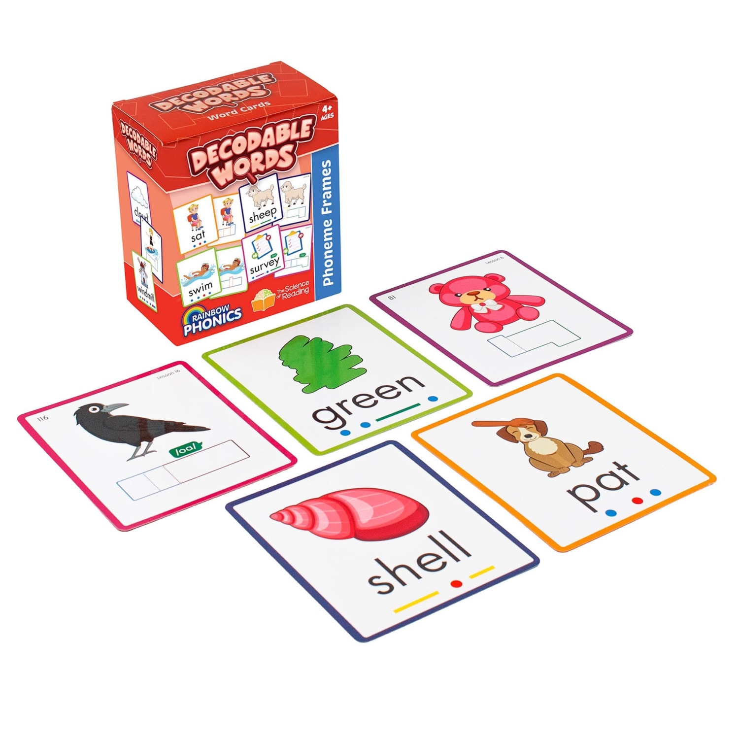 Junior Learning Rainbow Phonics Decodable Word Cards