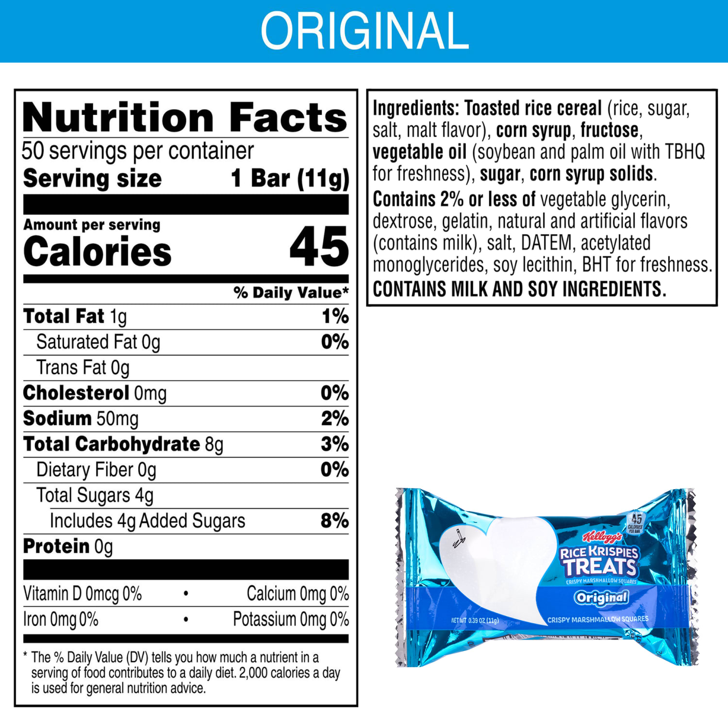 Rice Krispies Treat Minis, 0.39 Oz, Pack Of 50 Bars - Image 6