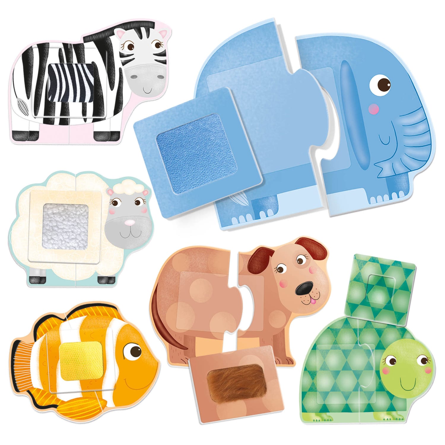 Headu Tactile Montessori Puzzles, Animals, Pre-K, Set Of 6 Puzzles - Image 3